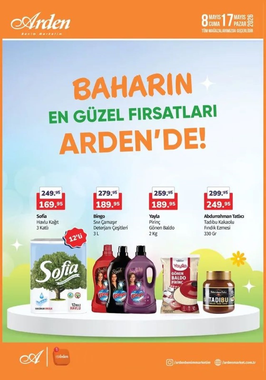 Arden Market 8 Mayıs 2026 Aktüel Kataloğu Kapak Görseli
