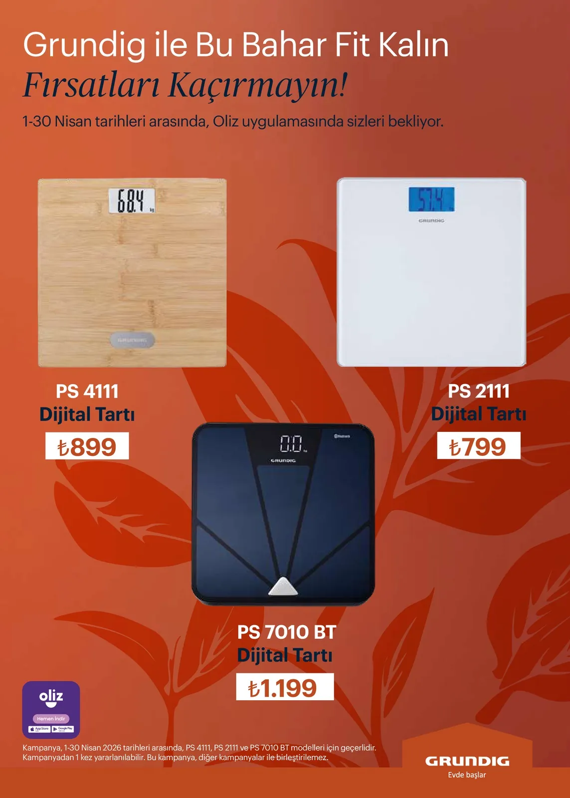 Arçelik Arçelik 1 Nisan 2026 Aktüel Kataloğu sayfa 103: Ps 4111 Dijital Tartı
