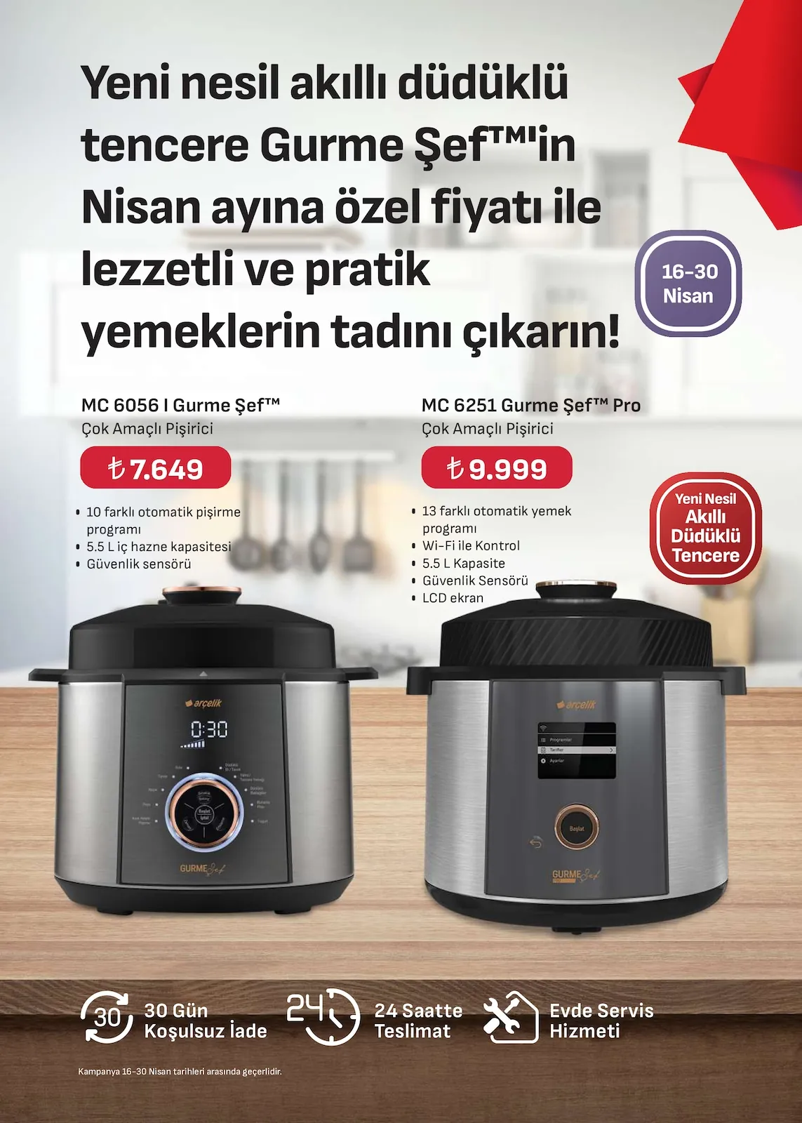 Arçelik Arçelik 16 Nisan 2026 Aktüel Kataloğu sayfa 52: Mc 6056 I Gurme Şef™ Çok Amaçlı Pişirici