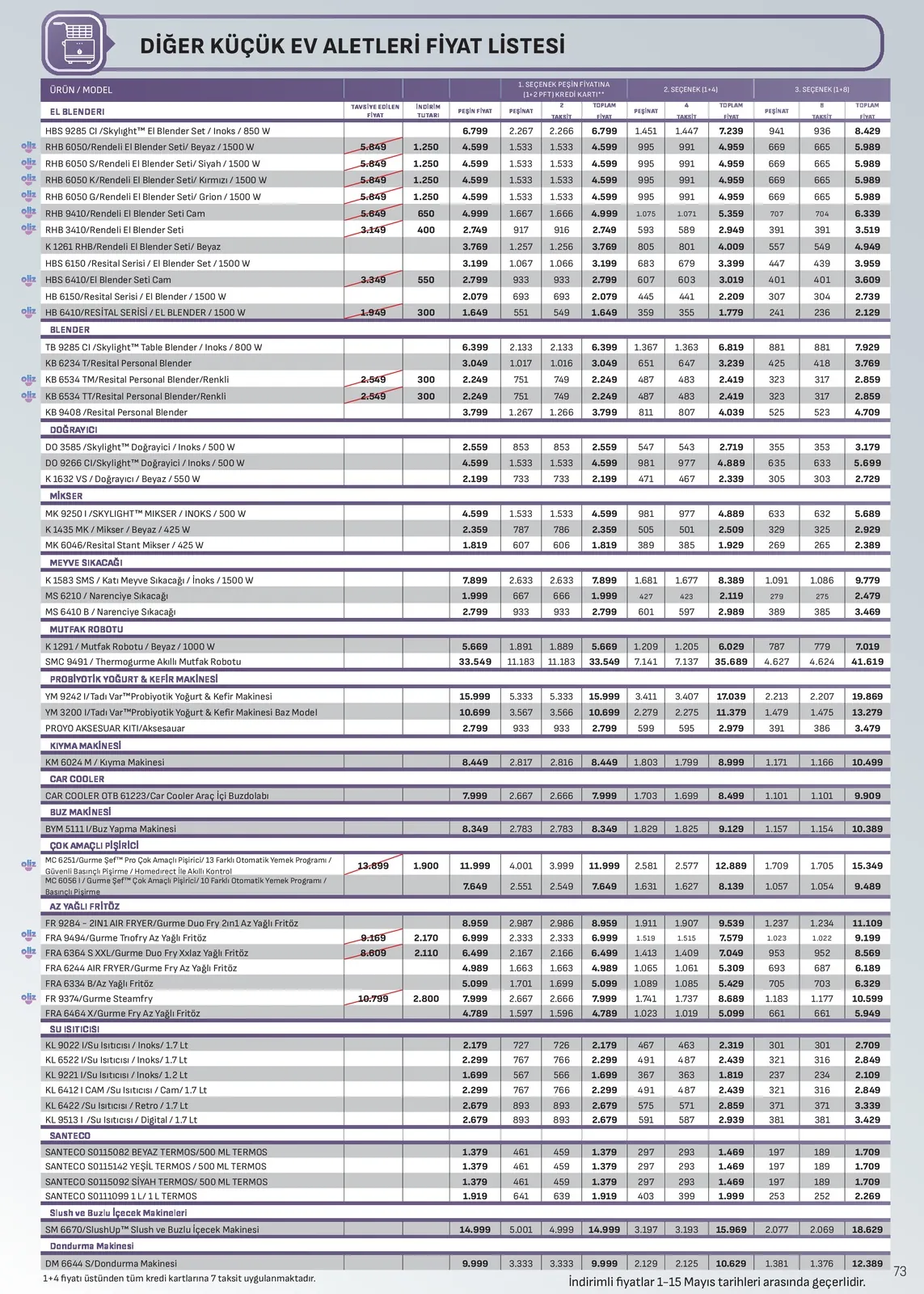 Arçelik Arçelik 1 Mayıs 2026 Aktüel Kataloğu sayfa 73