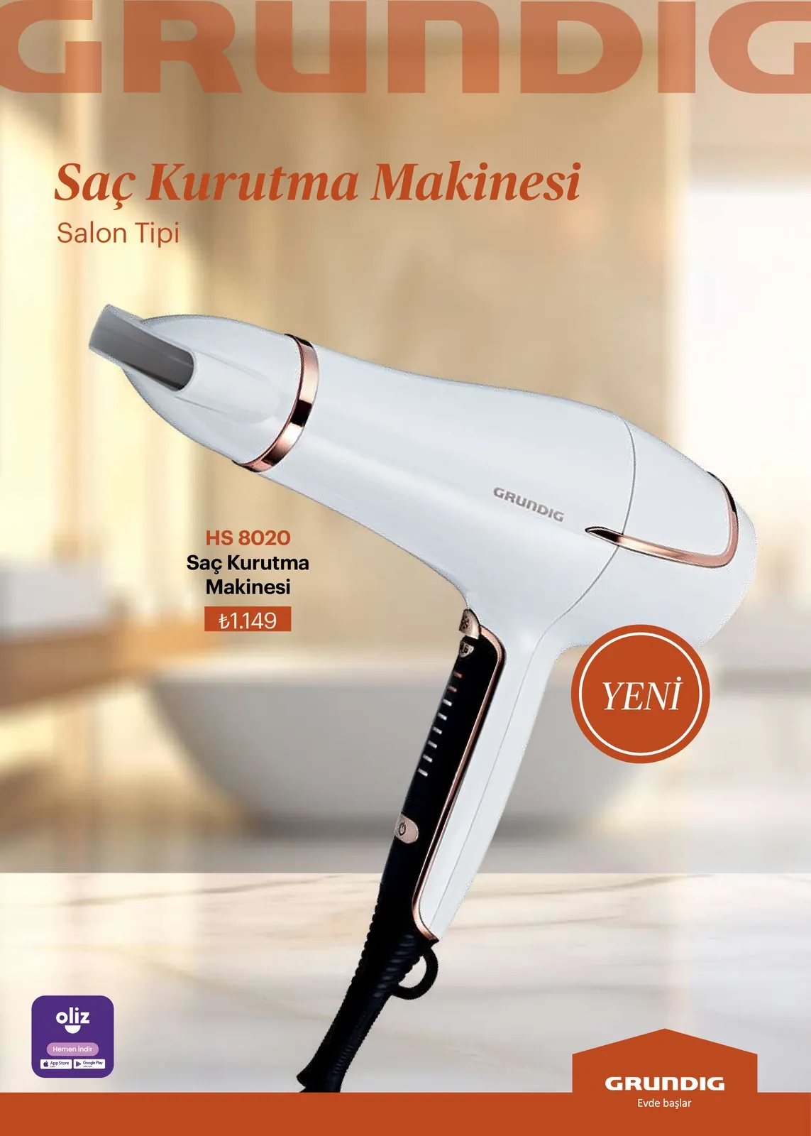 Arçelik Arçelik 1 Mayıs 2026 Aktüel Kataloğu sayfa 94: Hs 8020 Saç Kurutma Makinesi