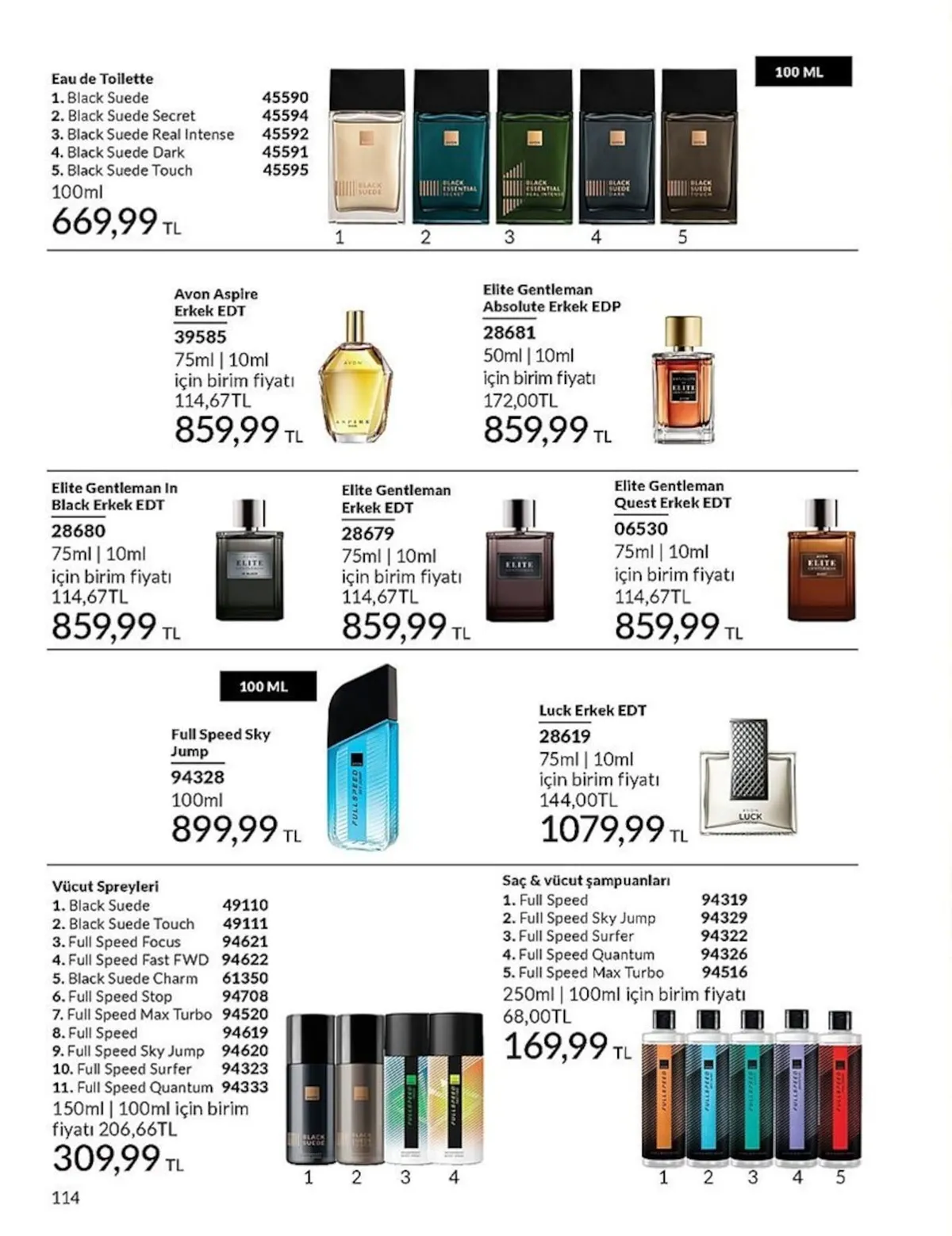 Avon Avon 1 Şubat 2026 Aktüel Kataloğu sayfa 114: Elite Gentleman Absolute Erkek Edp 50Ml | 10Ml, Avon Aspire Erkek Edt 75Ml | 10Ml