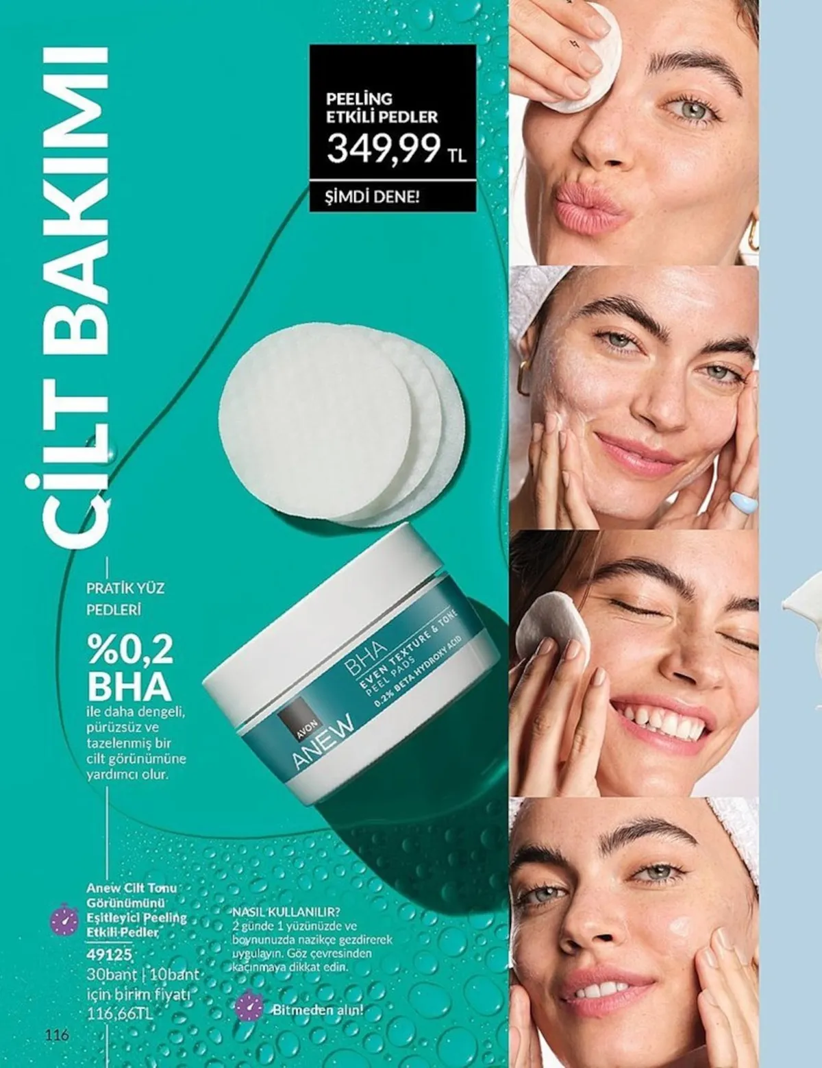 Avon Avon 1 Şubat 2026 Aktüel Kataloğu sayfa 116: Avon Anew Cilt Tonu Görünümünü Eşitleyici Peeling Etkili Pedler