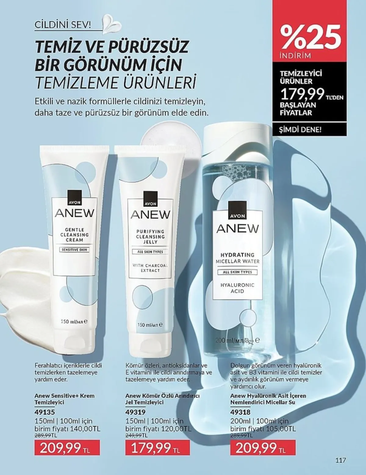 Avon Avon 1 Şubat 2026 Aktüel Kataloğu sayfa 117: Avon Anew Kömür Özlü Arındırıcı Jel Temizleyici 150Ml