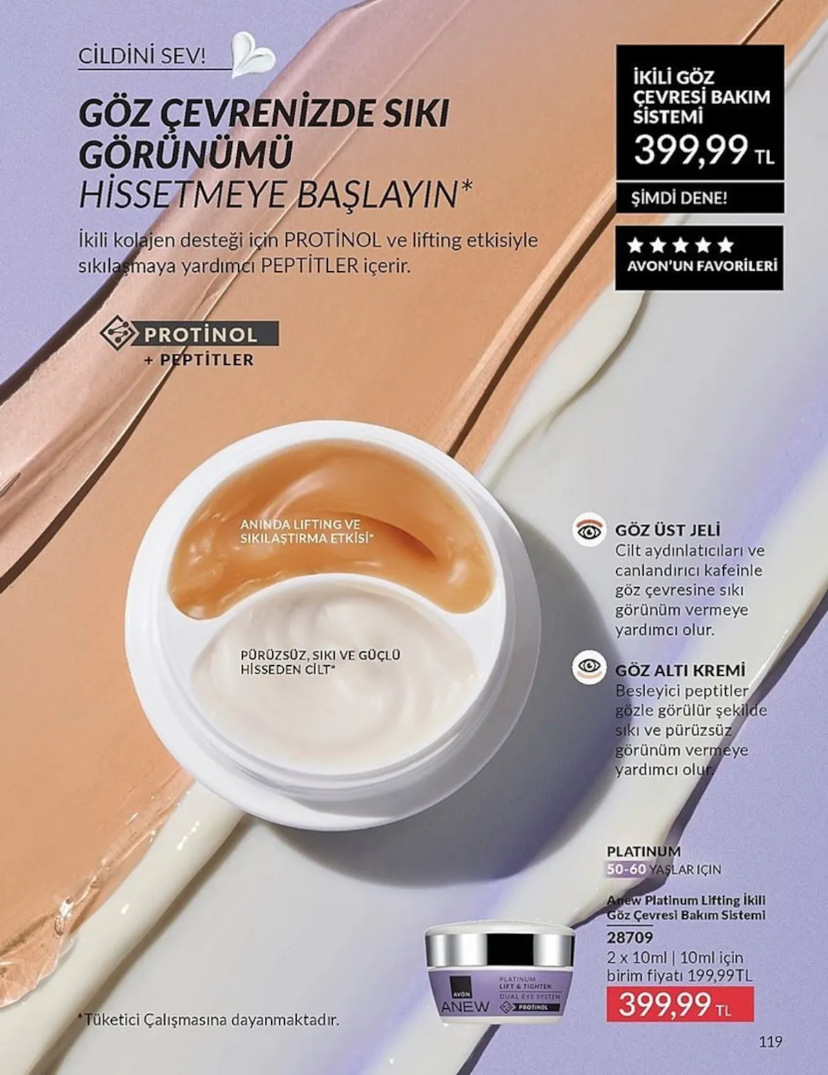 Avon Avon 1 Şubat 2026 Aktüel Kataloğu sayfa 119: Avon Anew Platinum Lifting İkili Göz Çevresi Bakım Sistemi 2 X 10Ml, Avon İkili Göz Çevresi Bakım Sistemi