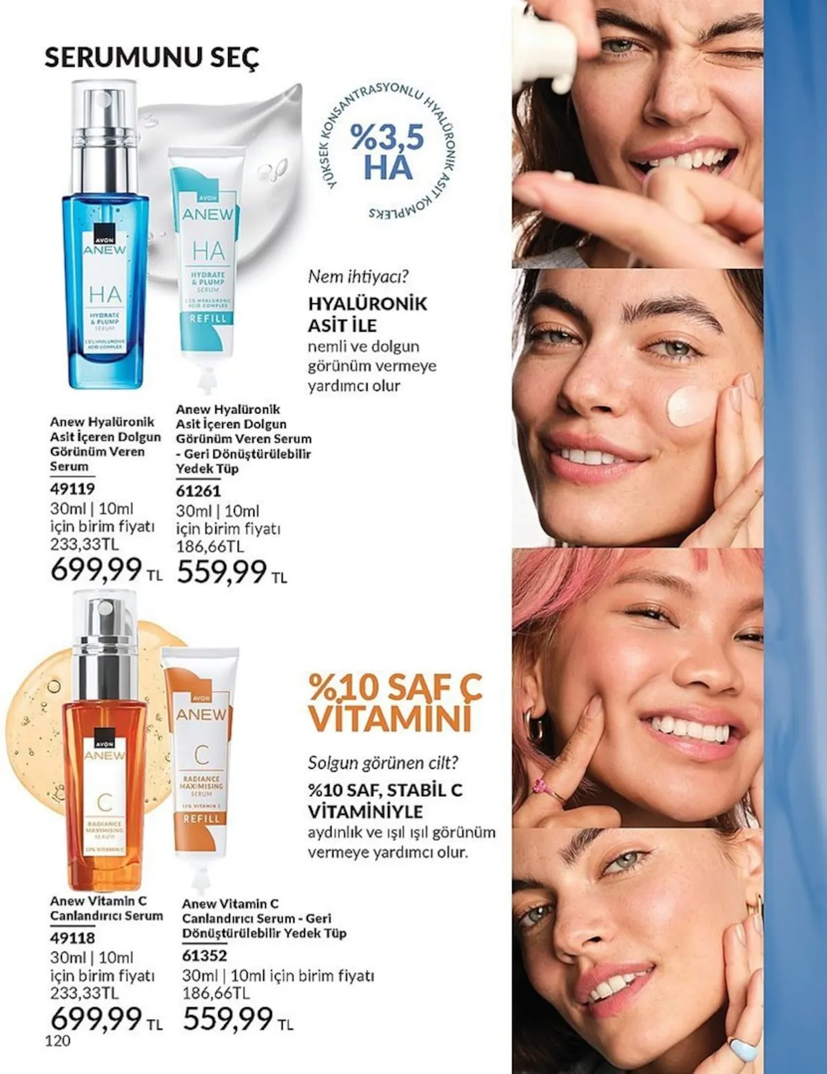Avon Avon 1 Şubat 2026 Aktüel Kataloğu sayfa 120: Avon Anew Hyaluronik Asit İçeren Dolgun Görünüm Veren Serum 30Ml | 10Ml, Avon Anew Vitamin C Canlandırıcı Serum 30Ml | 10Ml