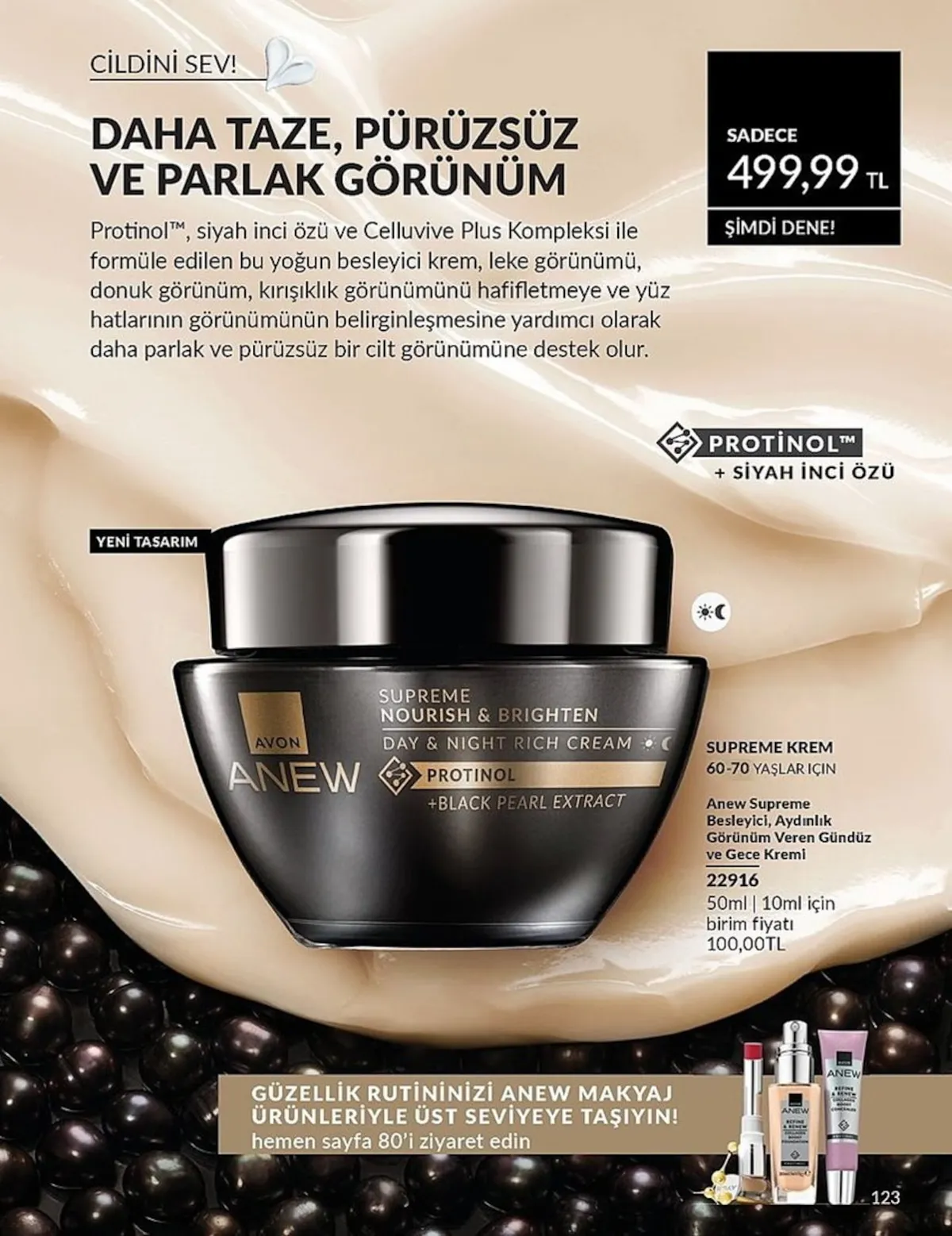 Avon Avon 1 Şubat 2026 Aktüel Kataloğu sayfa 123: Avon Anew Supreme Nourish & Brighten Day & Night Rich Cream, Sadece