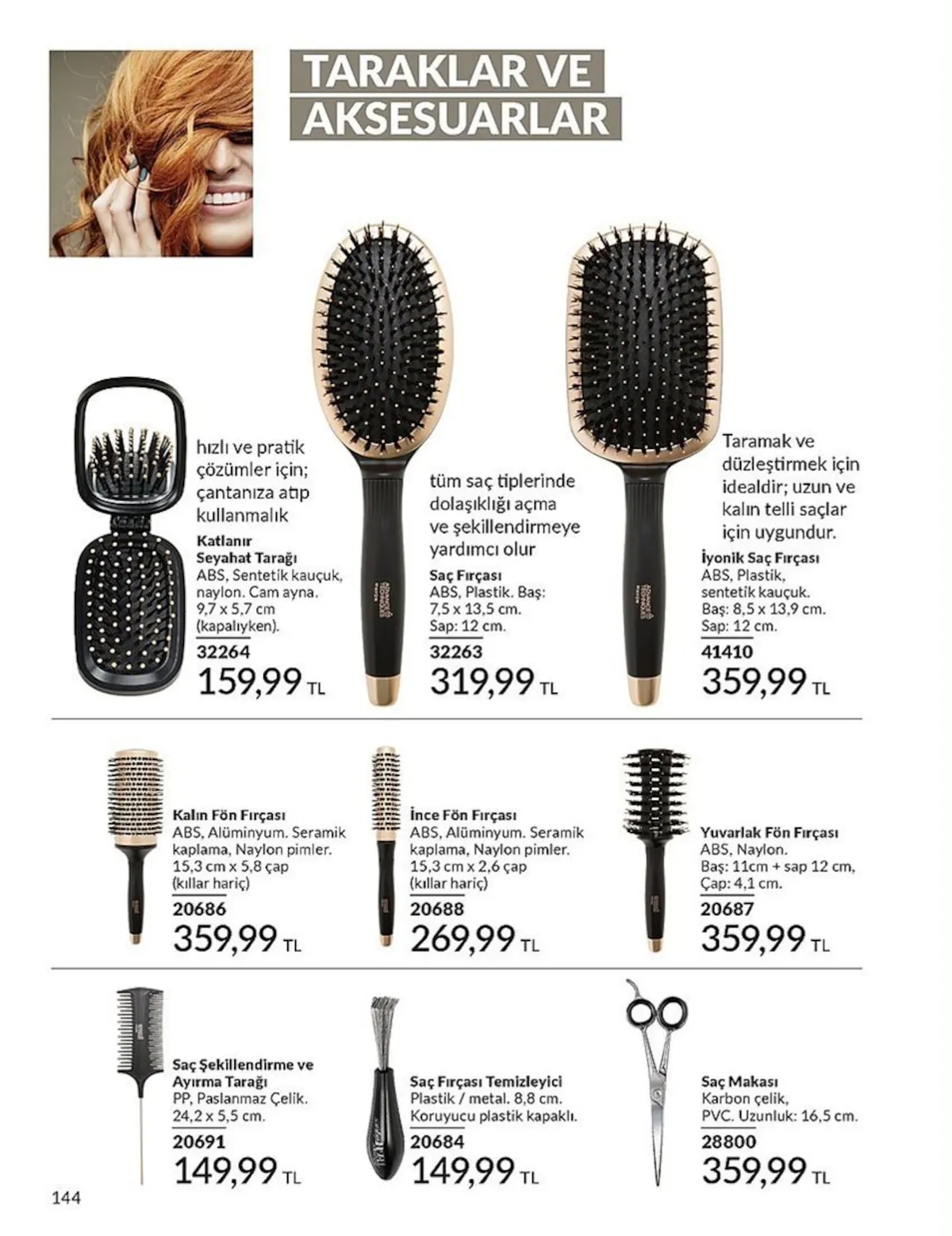 Avon Avon 1 Şubat 2026 Aktüel Kataloğu sayfa 144: İyonik Saç Fırçası, Kalın Fön Fırçası