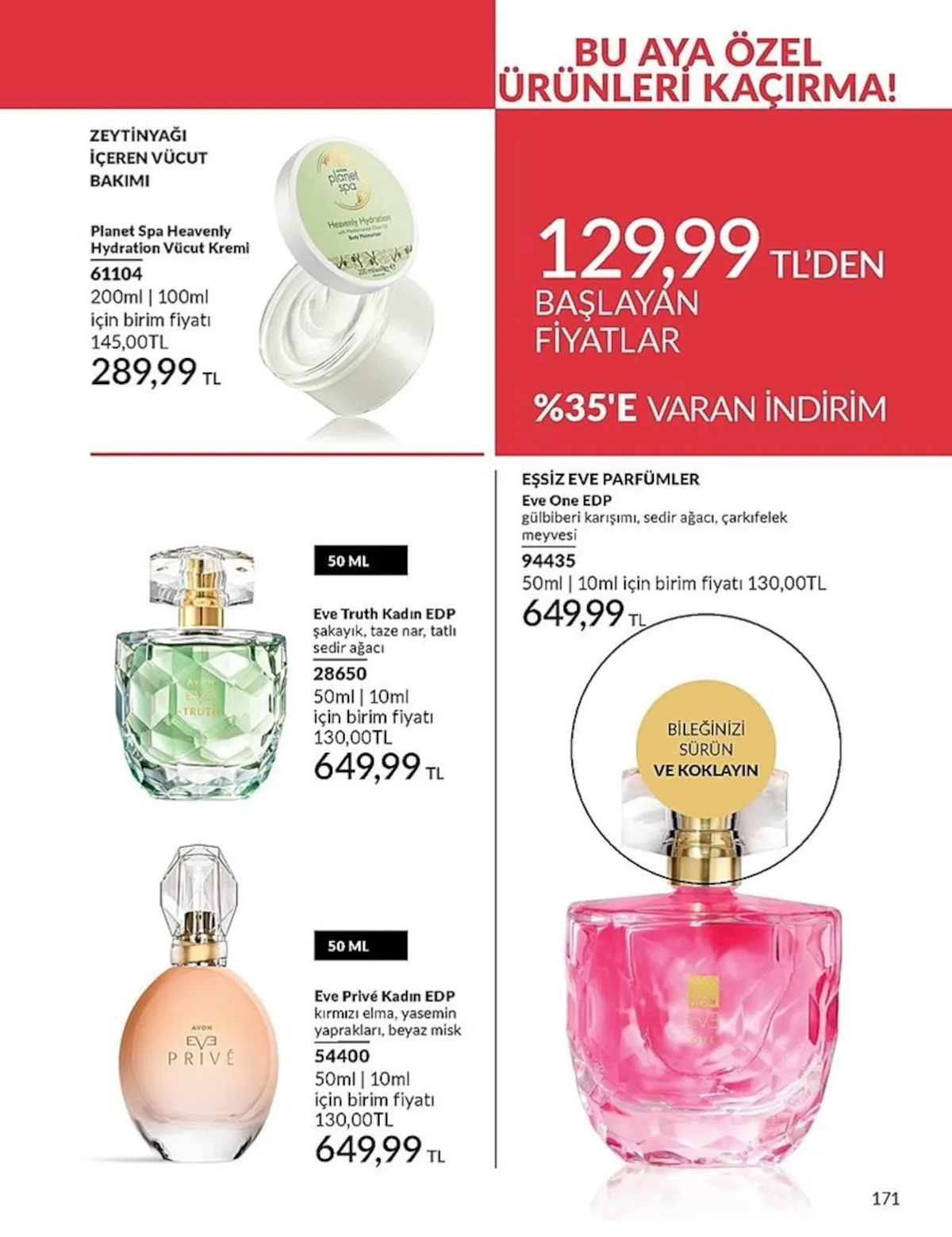 Avon Avon 1 Şubat 2026 Aktüel Kataloğu sayfa 171: Avon Eve Truth Kadın Edp 50 Ml, Avon Eve Privé Kadın Edp 50 Ml
