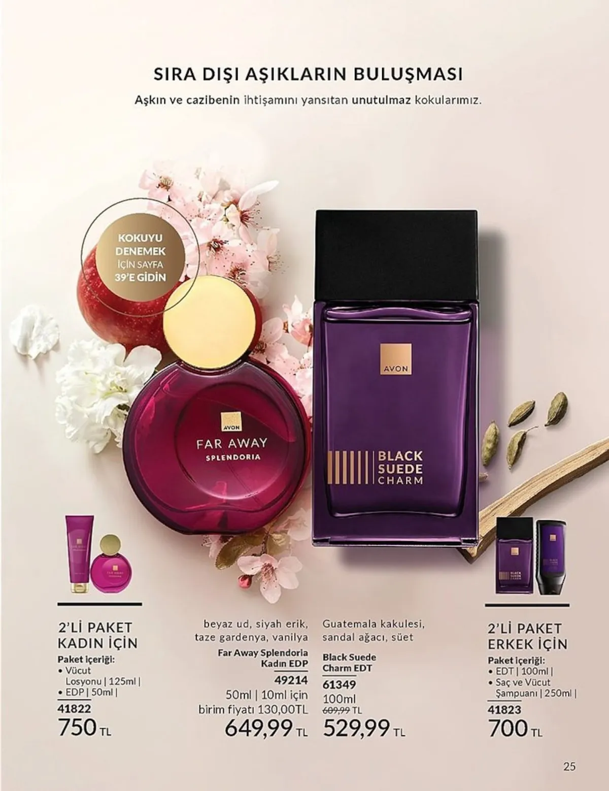 Avon Avon 1 Şubat 2026 Aktüel Kataloğu sayfa 25: 2'Li̇ Paket Kadin İçi̇N Vücut Losyonu 125Ml + Edp 50Ml, 2'Li̇ Paket Erkek İçi̇N Edt 100Ml + Saç Ve Vücut Şampuanı 250Ml