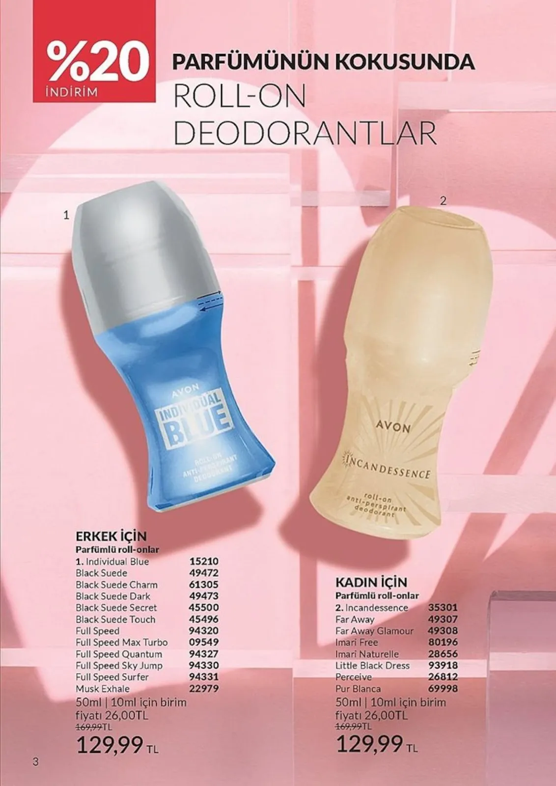 Avon Avon 1 Şubat 2026 Aktüel Kataloğu sayfa 3: Avon Individual Blue 50Ml, Avon Incandessence 50Ml