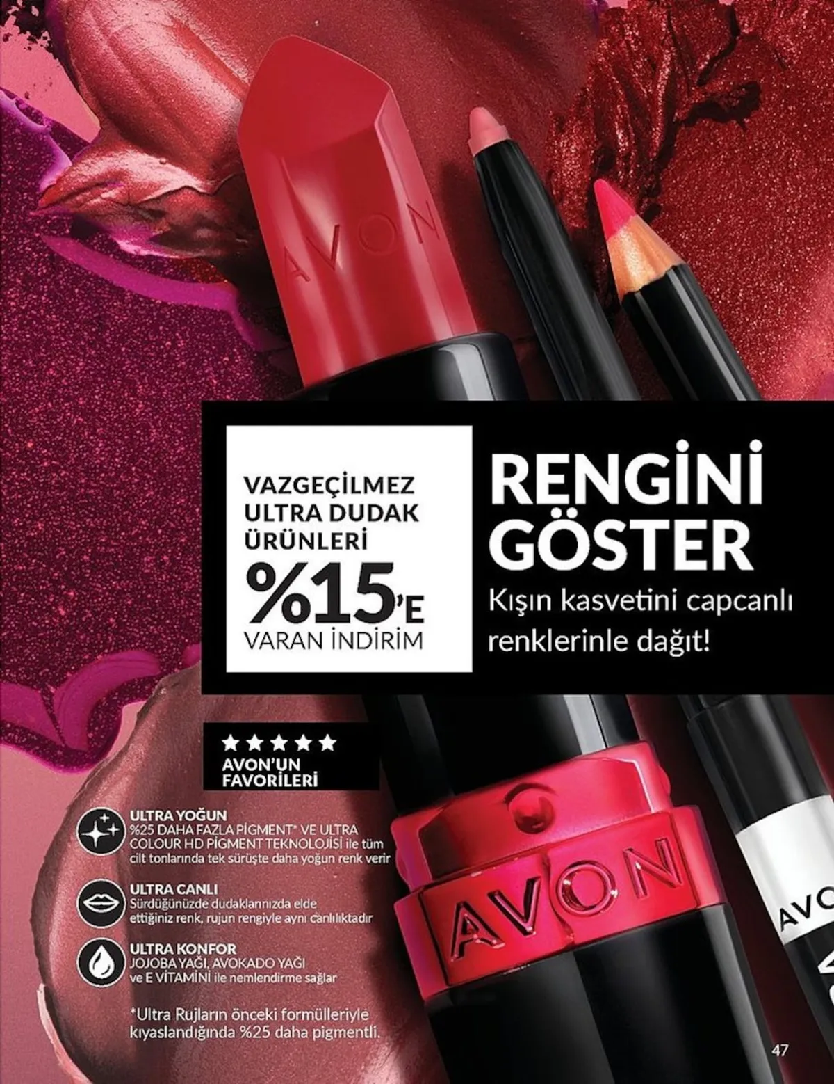 Avon Avon 1 Şubat 2026 Aktüel Kataloğu sayfa 47: Ultra Dudak Ürünleri, Ultra Dudak Ürünleri