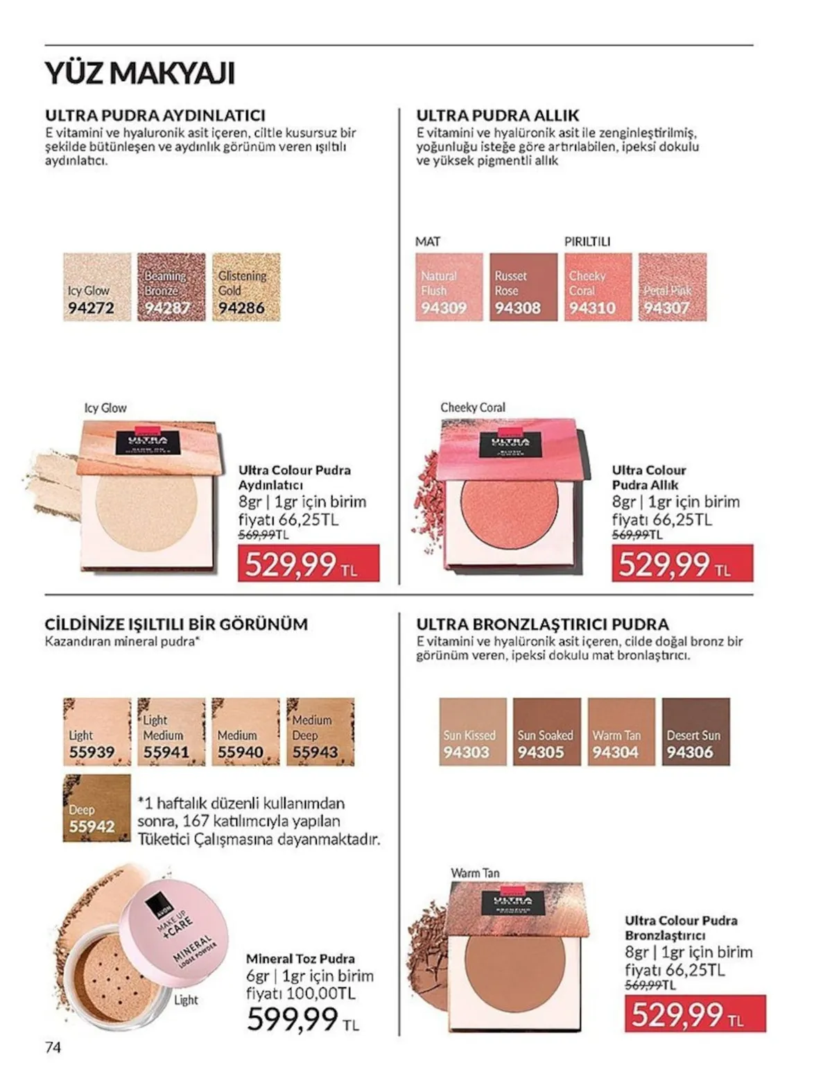 Avon Avon 1 Şubat 2026 Aktüel Kataloğu sayfa 74: Ultra Colour Pudra Aydınlatıcı 8Gr, Ultra Colour Pudra Allık 8Gr