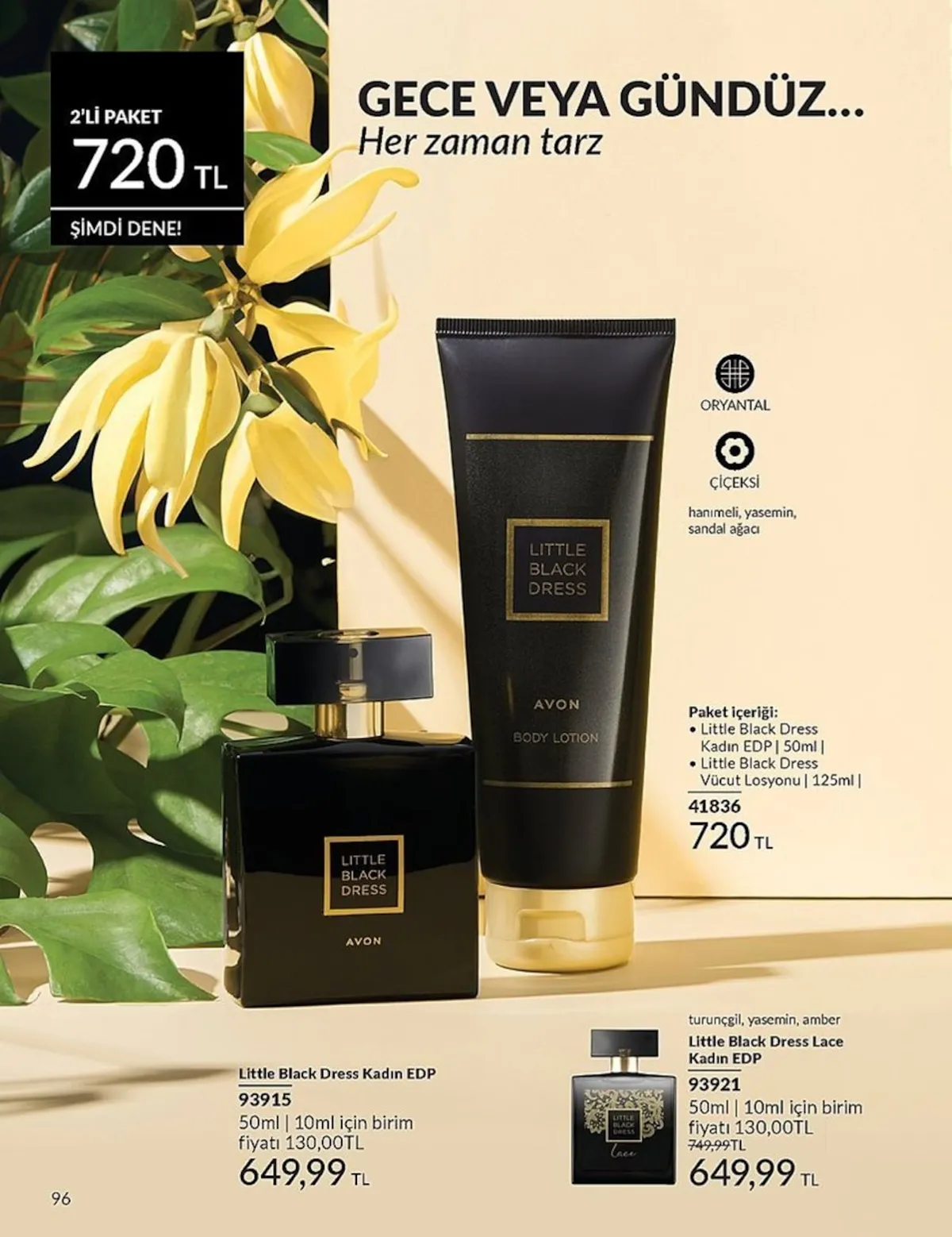 Avon Avon 1 Şubat 2026 Aktüel Kataloğu sayfa 96: Little Black Dress Lace Kadın Edp 50Ml, Little Black Dress Vücut Losyonu 125Ml