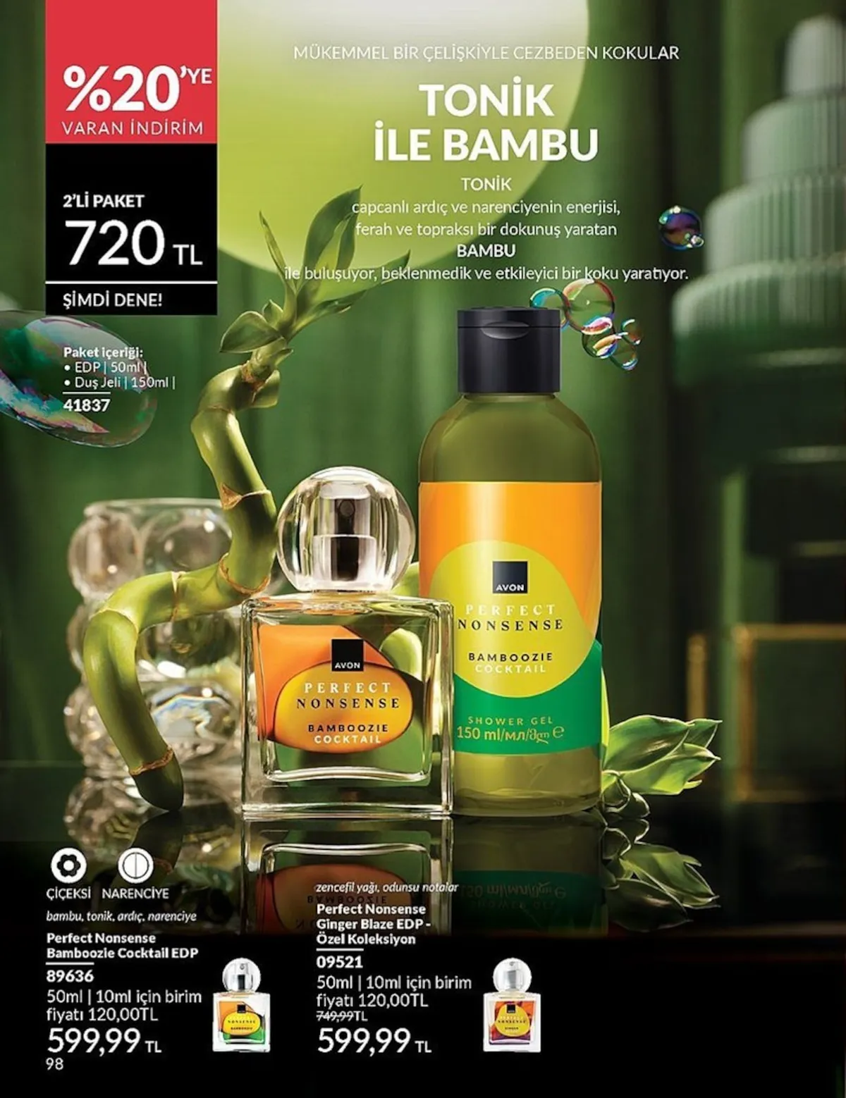 Avon Avon 1 Şubat 2026 Aktüel Kataloğu sayfa 98: Avon Perfect Nonsense Bamboozie Cocktail Edp 50Ml, Duş Jeli 150Ml 2'Li Paket, Avon Perfect Nonsense Bamboozie Cocktail Edp 50Ml
