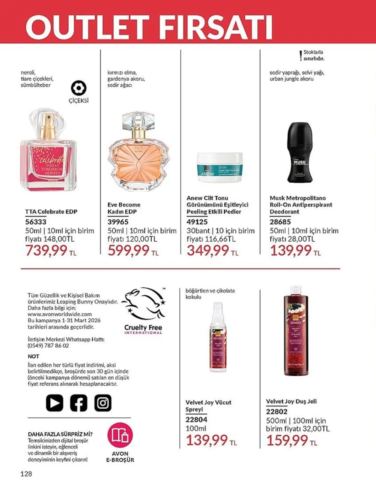 Avon Avon 1 Mart 2026 Aktüel Kataloğu sayfa 128: Ultra Colour Pudra Aydınlatıcı 8Gr, Ultra Colour 3'Ü 1 Arada Yüz Paleti