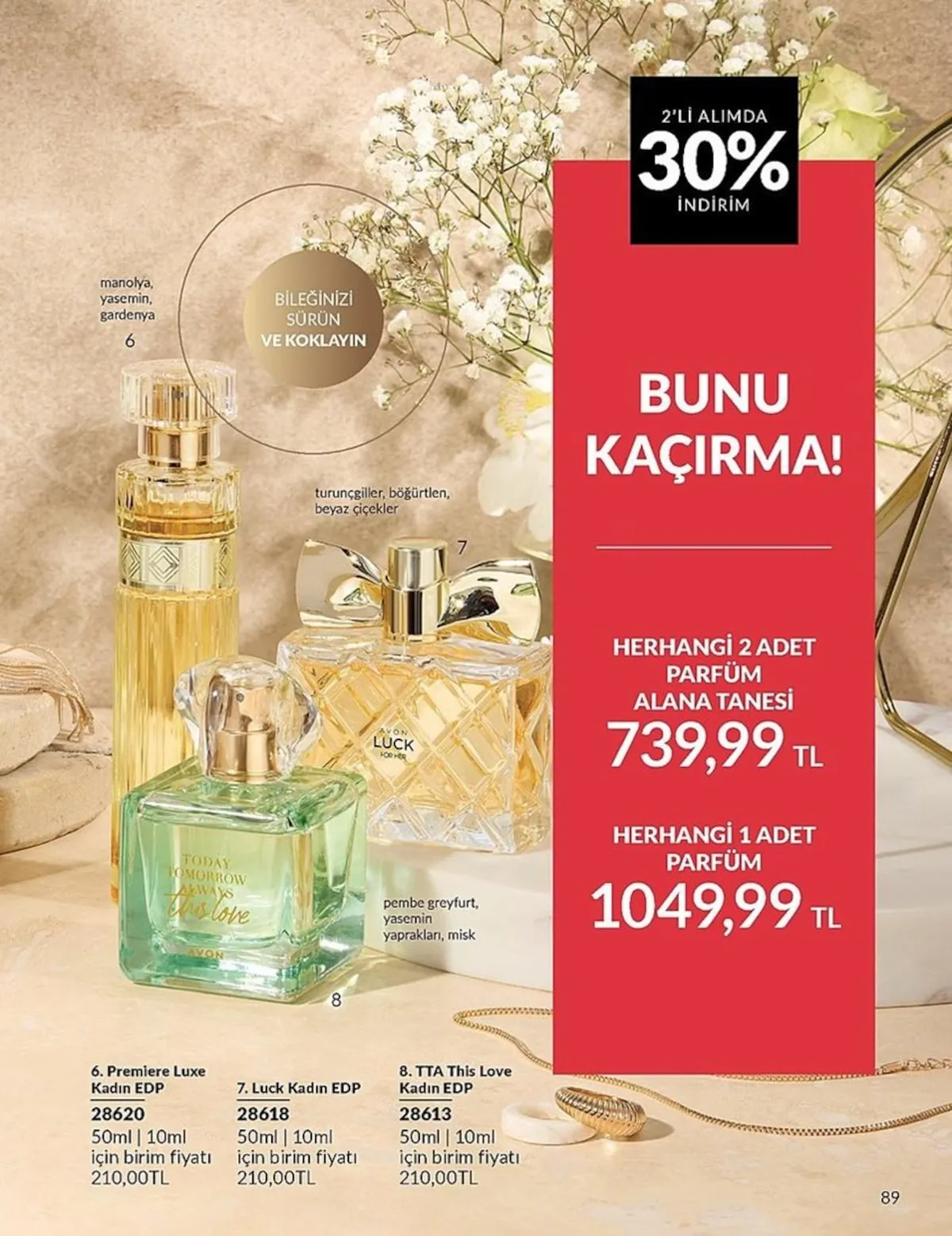 Avon Avon 1 Mart 2026 Aktüel Kataloğu sayfa 89: Wish Of Love Kadın Edt 50Ml
