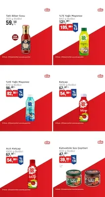 BİM Market Katalog sayfa 1: A101 %45 Yağlı Mayonez 870 G Bolbol, A101 Acı Ketçap 1000 G Bolbol