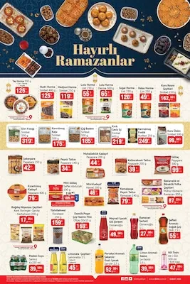 BİM Market Katalog sayfa 10: Hayatlı İçecek Gül Şerbeti Osmanlıoğlu 1 L, Ballıbadem Ve Böğürtlen Tuğba Çeşitleri Hünnap Ezmesi Ramazan 300 G