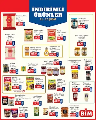 BİM Market Katalog sayfa 13: Efsane Osmancık Pirinç 2.5 Kg, Nesquik Kakaolu Tahıl Gevreği Çokokare 510 G