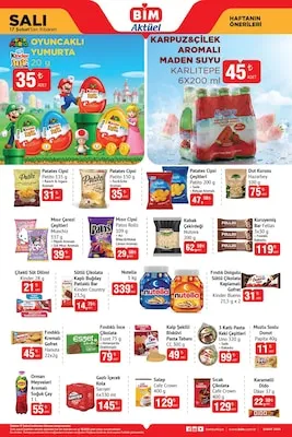 BİM Market Katalog sayfa 2: Karlıtepe Karpuz Çilek Aromalı Maden Suyu 6X200 Ml, Gazoz İçecek Kola 6X330 Ml