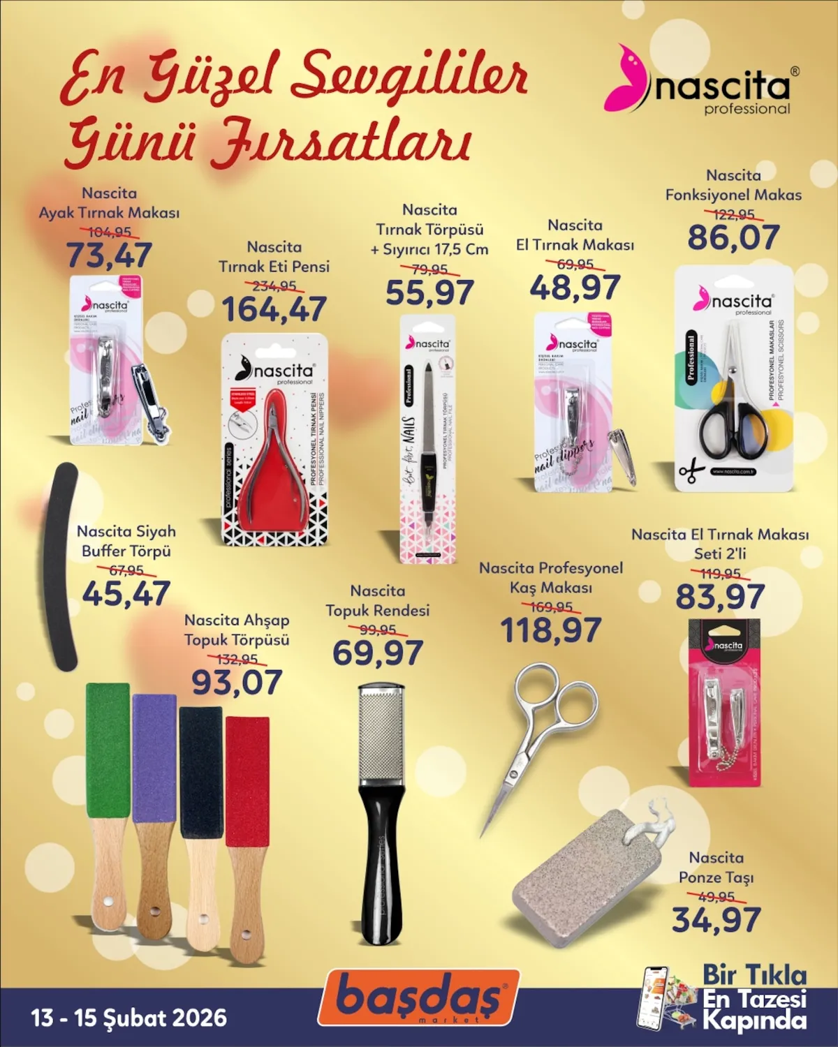 Başdaş Başdaş Market 13 Şubat 2026 Aktüel Kataloğu sayfa 5: Nascita El Tırnak Makası Seti 2'Li, Nascita Ayak Tırnak Makası