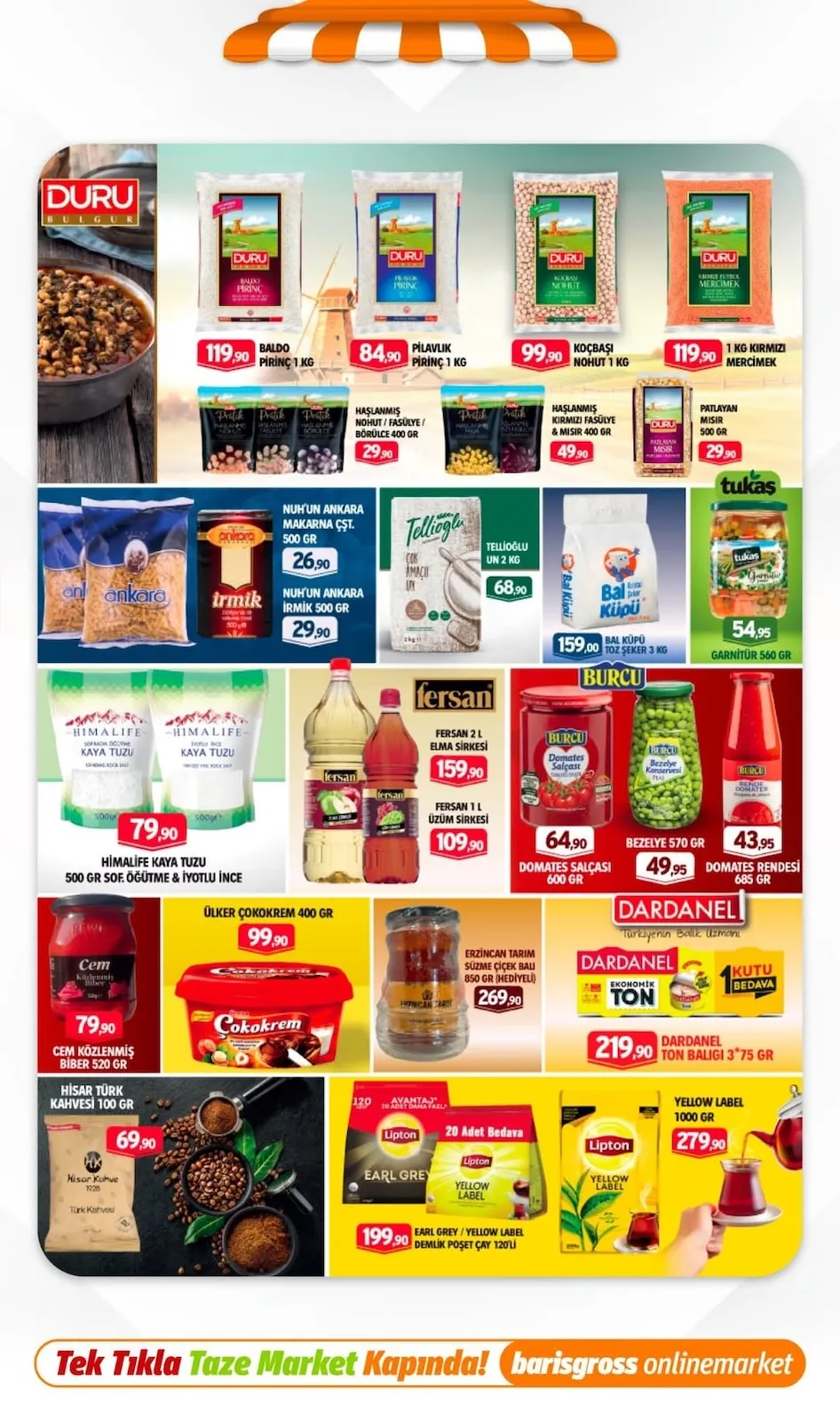 Barış Barış Gross 20 Şubat 2026 Aktüel Kataloğu sayfa 2: Ülker Çokokrem 400 Gr, Tellioğlu Un 2 Kg