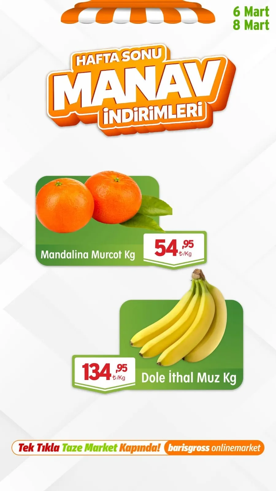 Barış Barış Gross 6 Mart 2026 Aktüel Kataloğu sayfa 3: Mandalina Murcot Kg