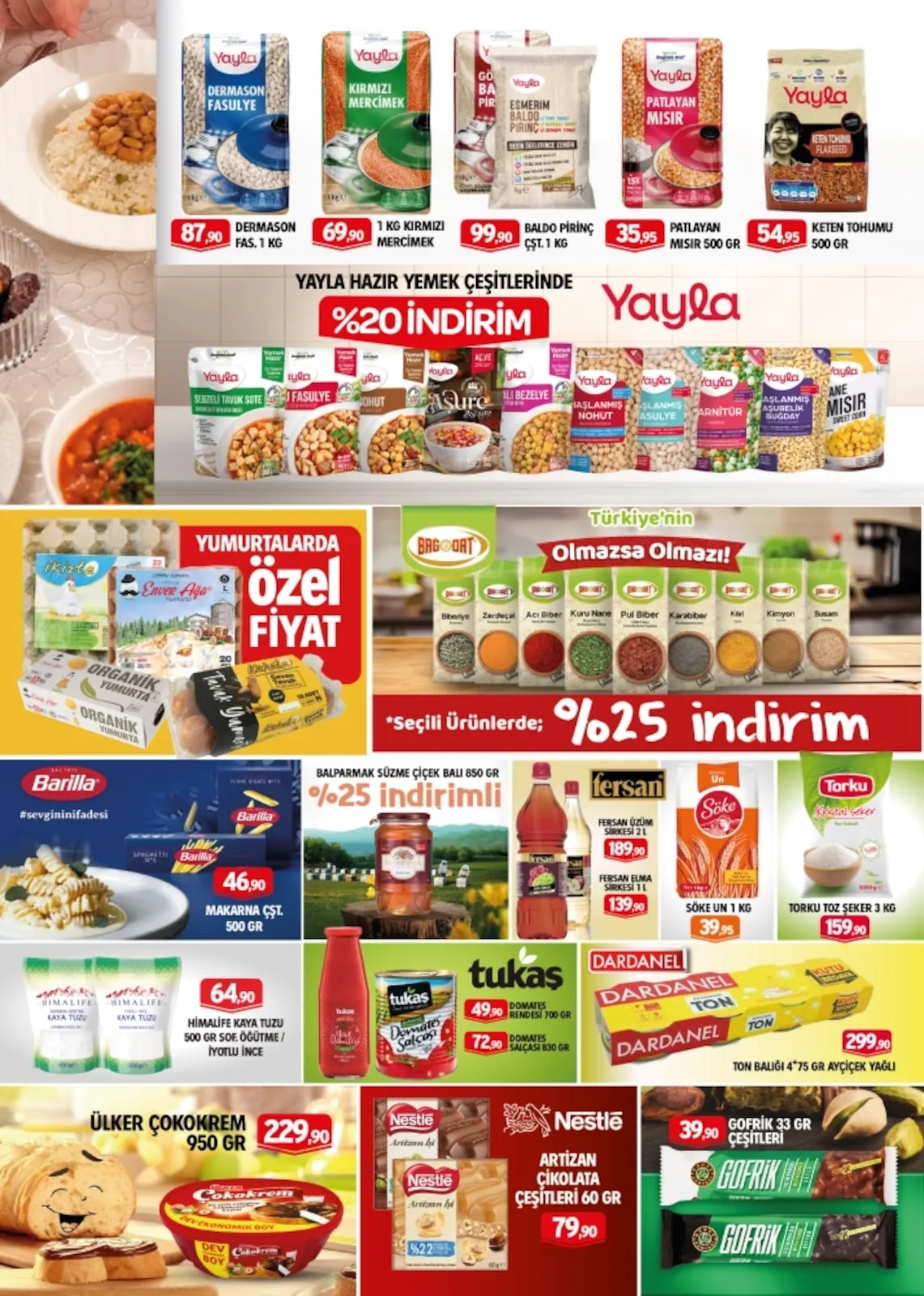 Barış Barış Gross 13 Mart 2026 Aktüel Kataloğu sayfa 4: Nestle Artizan Çikolata Çeşitleri 60 Gr, Yayla Dermason Fasulye 1 Kg
