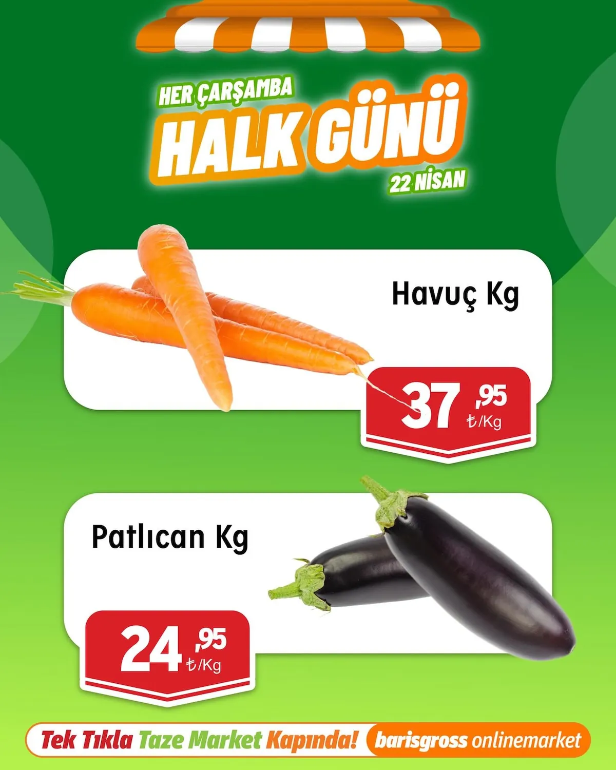 Barış Barış Gross 22 Nisan 2026 Aktüel Kataloğu sayfa 3: Patlıcan Kg