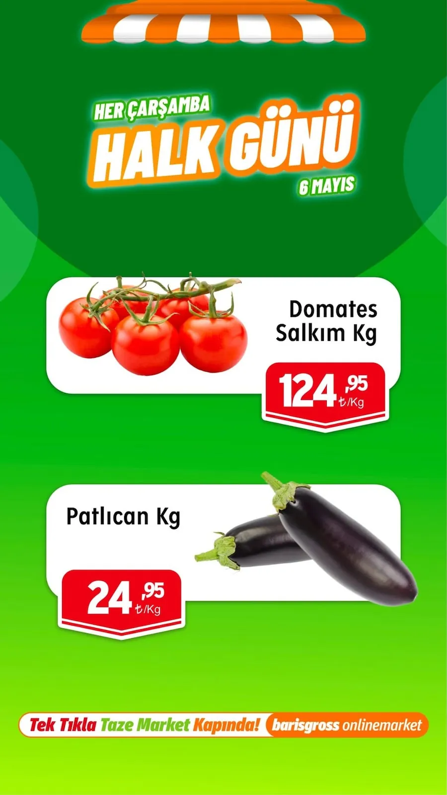 Barış Barış Gross 6 Mayıs 2026 Aktüel Kataloğu sayfa 4: Patlıcan Kg