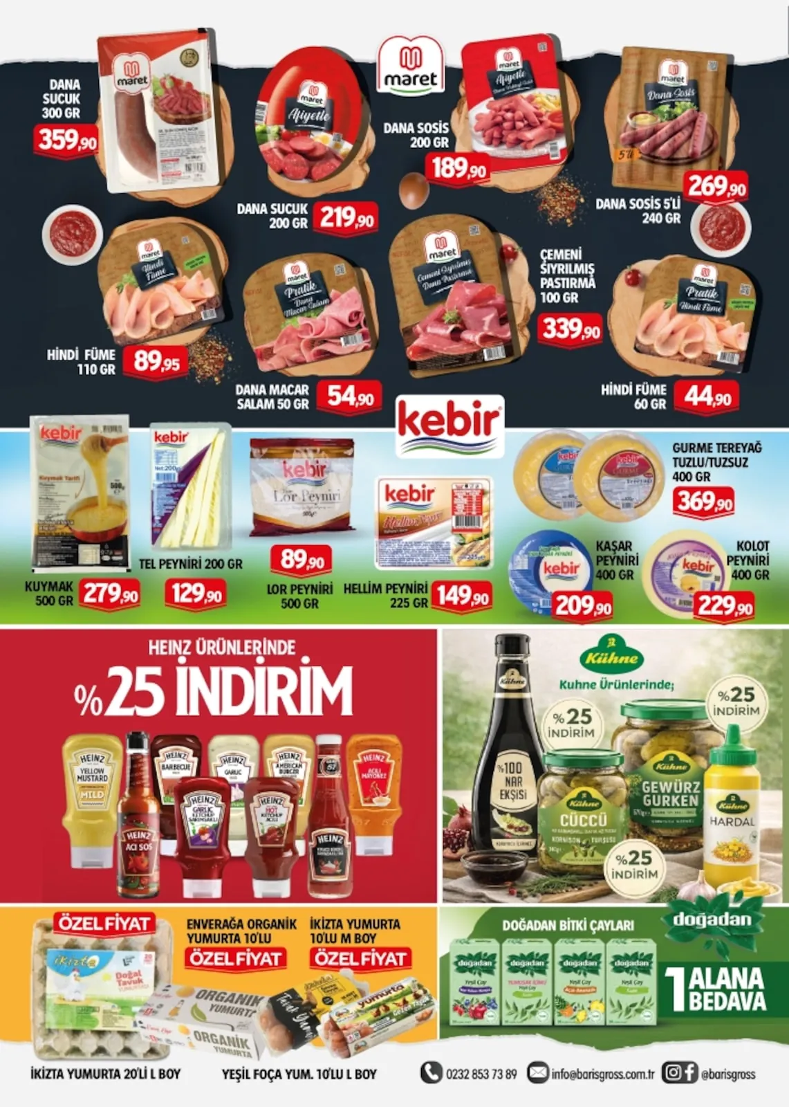 Barış Barış Gross 8 Mayıs 2026 Aktüel Kataloğu sayfa 3: Maret Hindi Füme 110 Gr, Kebir Kuymağı 500 Gr