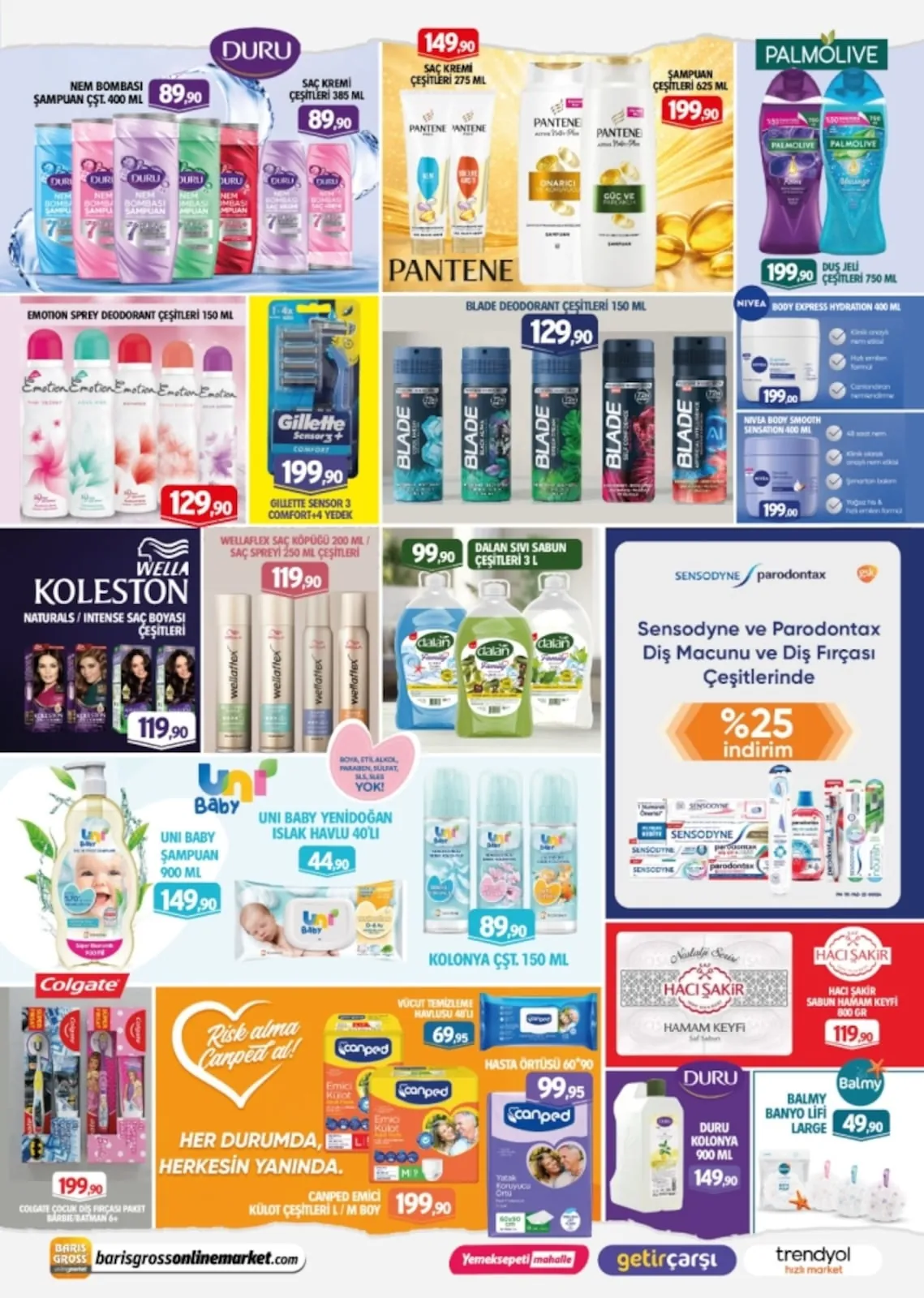 Barış Barış Gross 22 Mayıs 2026 Aktüel Kataloğu sayfa 6: Gillette Sensor 3 Comfort+4 Yedek, Emotion Sprey Deodorant Çeşitleri 150 Ml