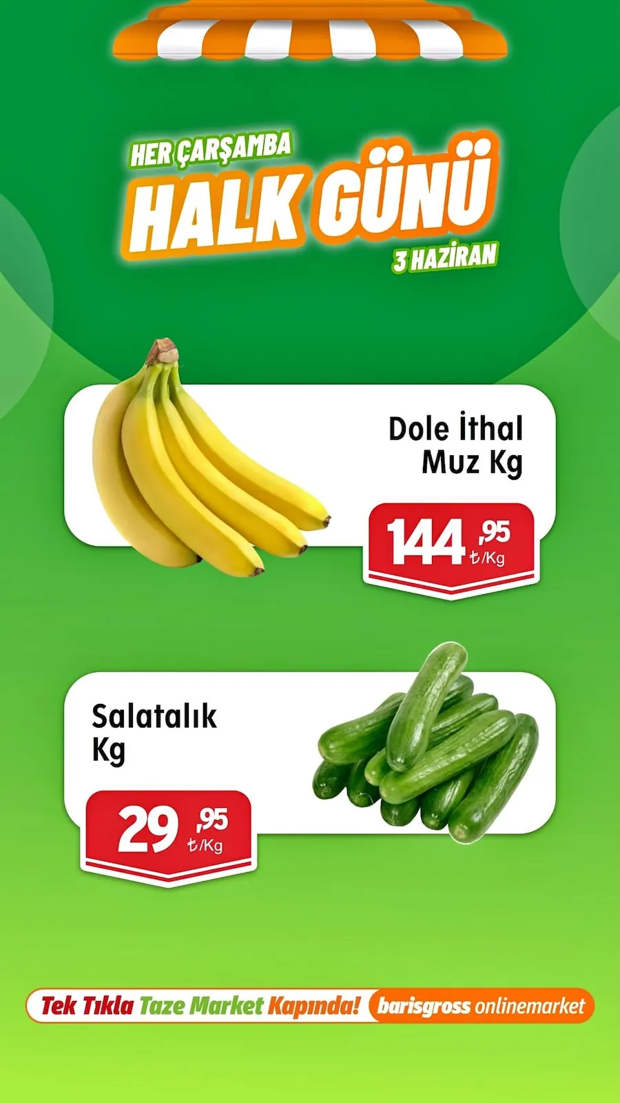 Barış Barış Gross 3 Haziran 2026 Aktüel Kataloğu sayfa 4: Dole İthal Muz Kg