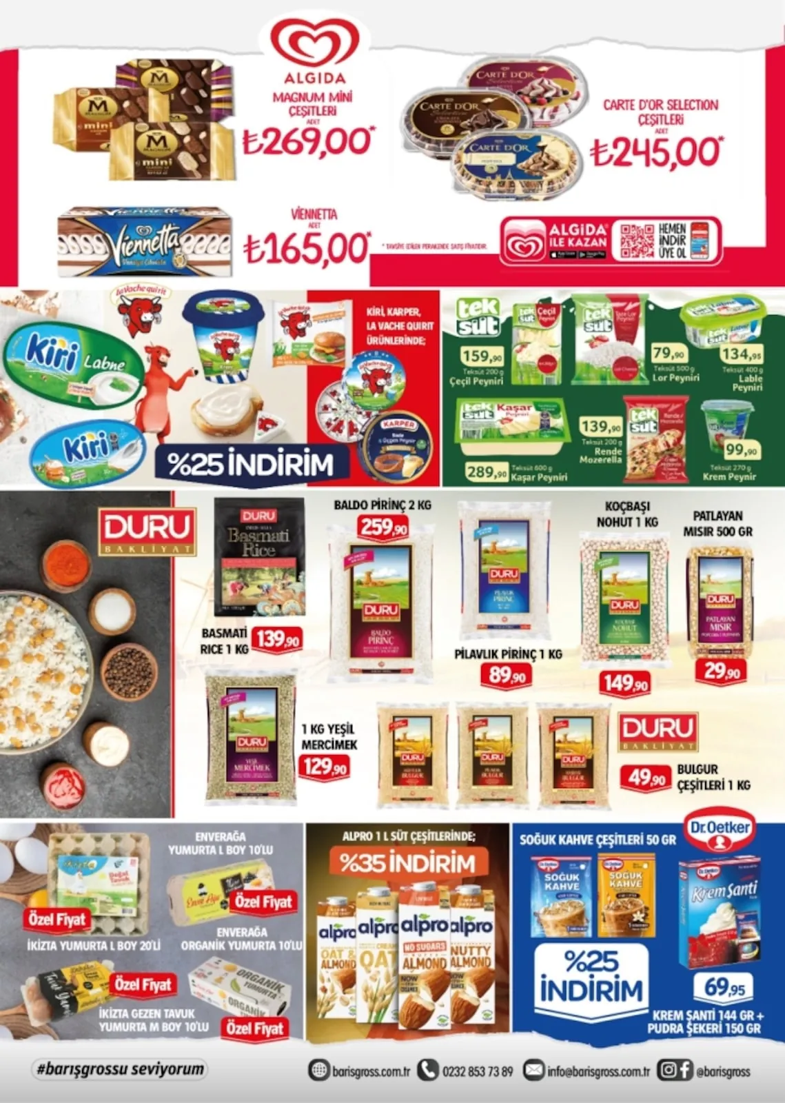 Barış Barış Gross 12 Haziran 2026 Aktüel Kataloğu sayfa 3: Duru Basmati Rice 1 Kg, Duru Baldo Pirinç 2 Kg