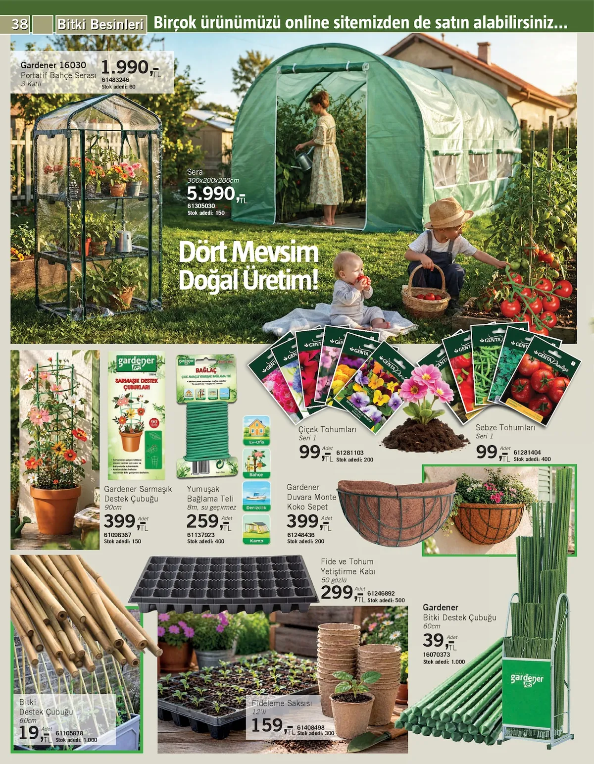 Bauhaus Bauhaus 9 Mayıs 2026 Aktüel Kataloğu sayfa 38: Gardener Sarmaşık Destek Çubuğu 90Cm, Yumuşak Bağlama Teli 8M