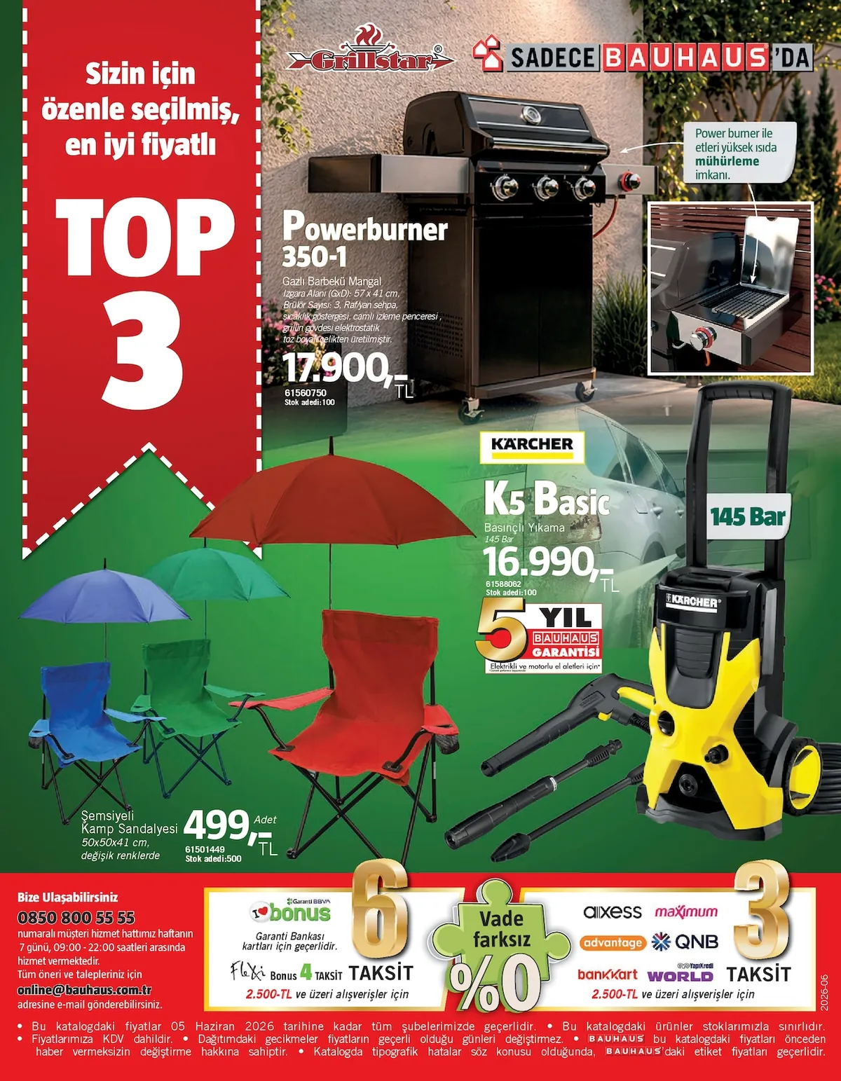 Bauhaus Bauhaus 9 Mayıs 2026 Aktüel Kataloğu sayfa 40: Powerburner 350-1 Mangal