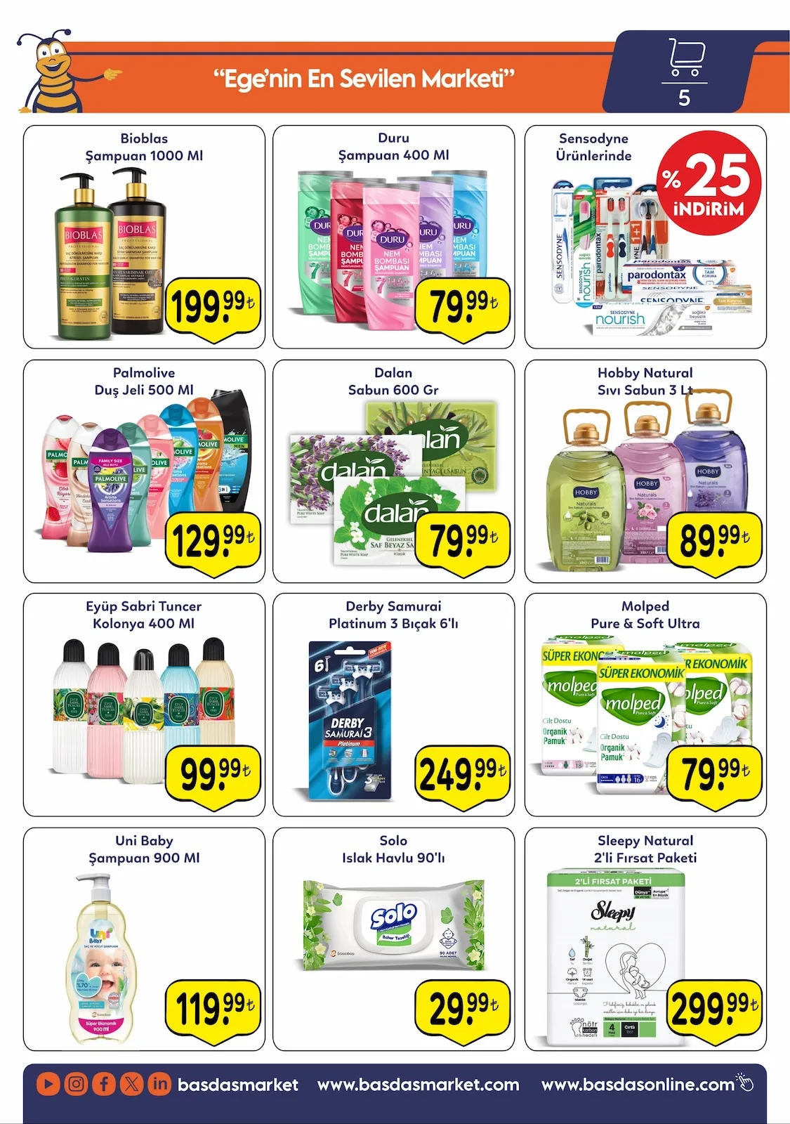 Başdaş Başdaş Market 13 Mart 2026 Aktüel Kataloğu sayfa 5: Sleepy Natural 2'Li Fırsat Paketi