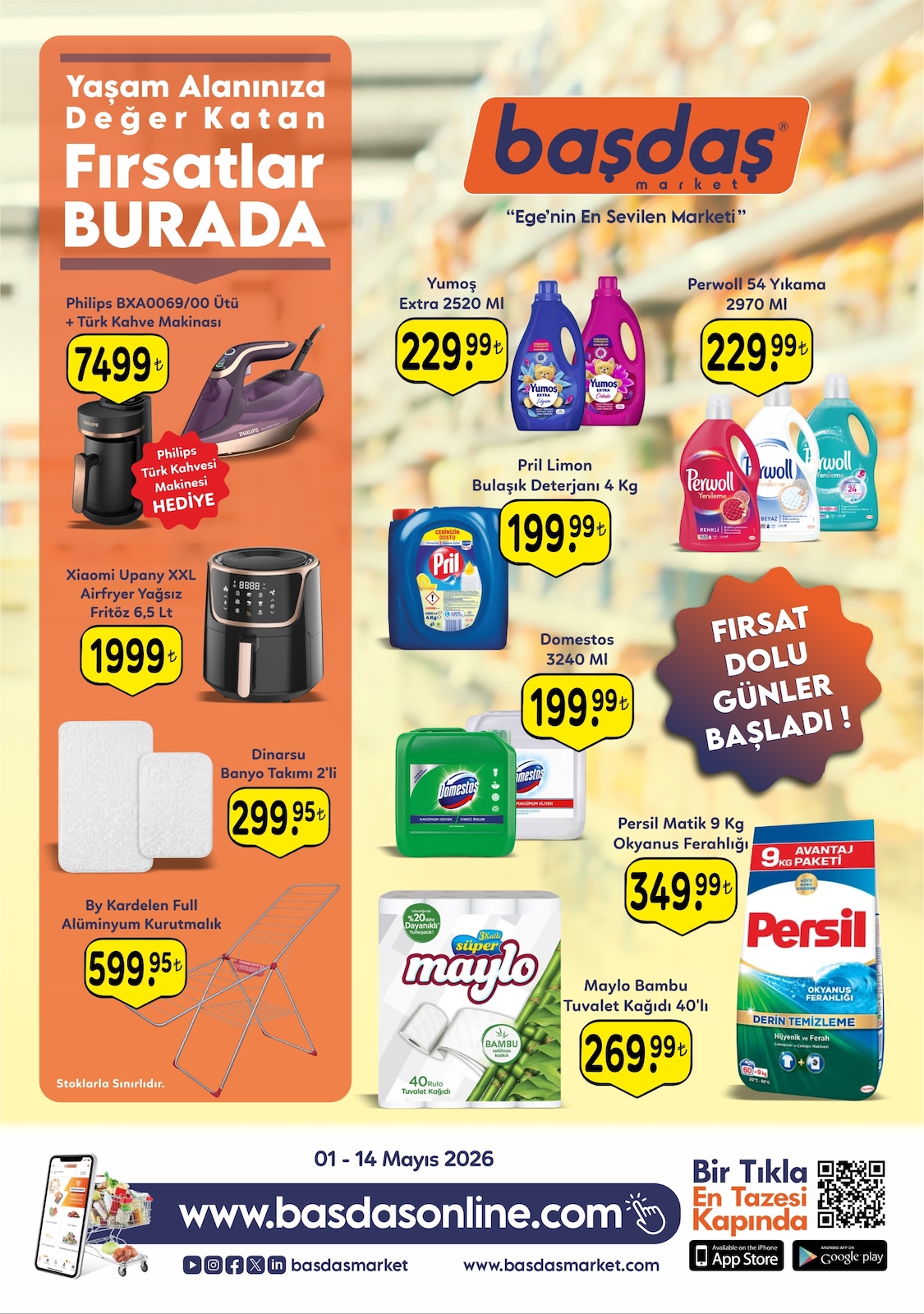 Başdaş Market 1 Mayıs 2026 Aktüel Kataloğu broşürü