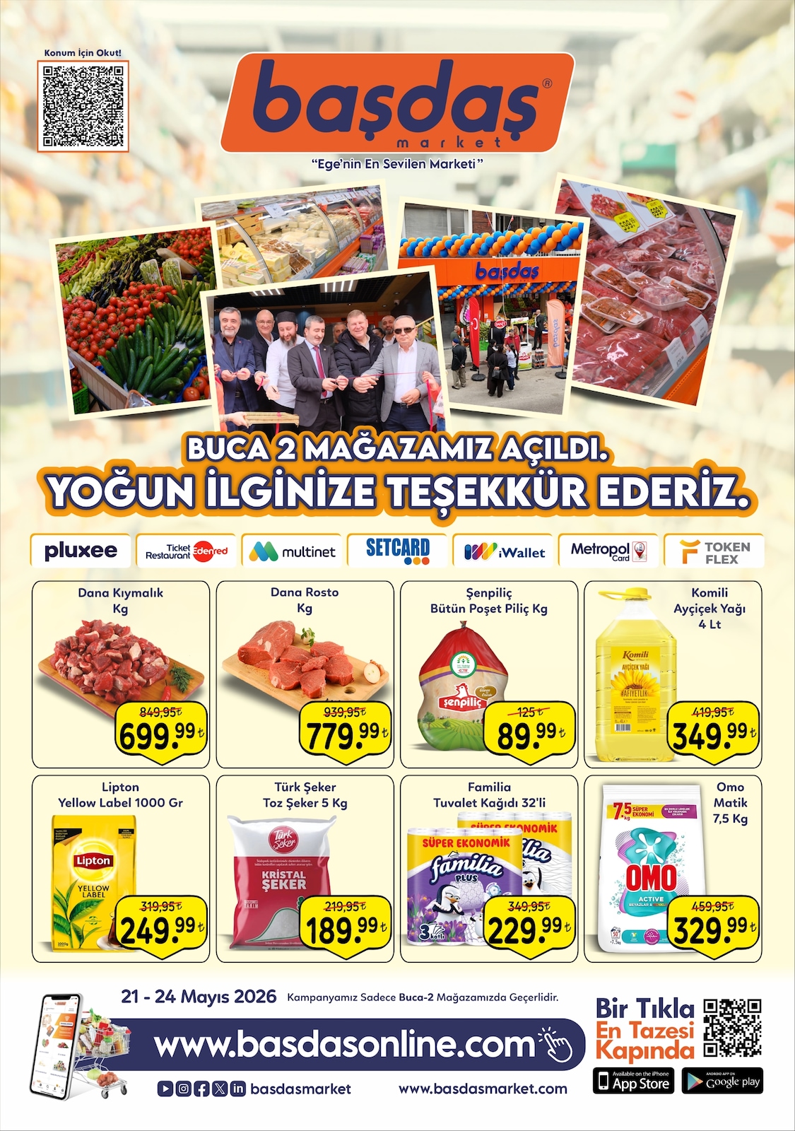 Başdaş Market 21 Mayıs 2026 Aktüel Kataloğu broşürü