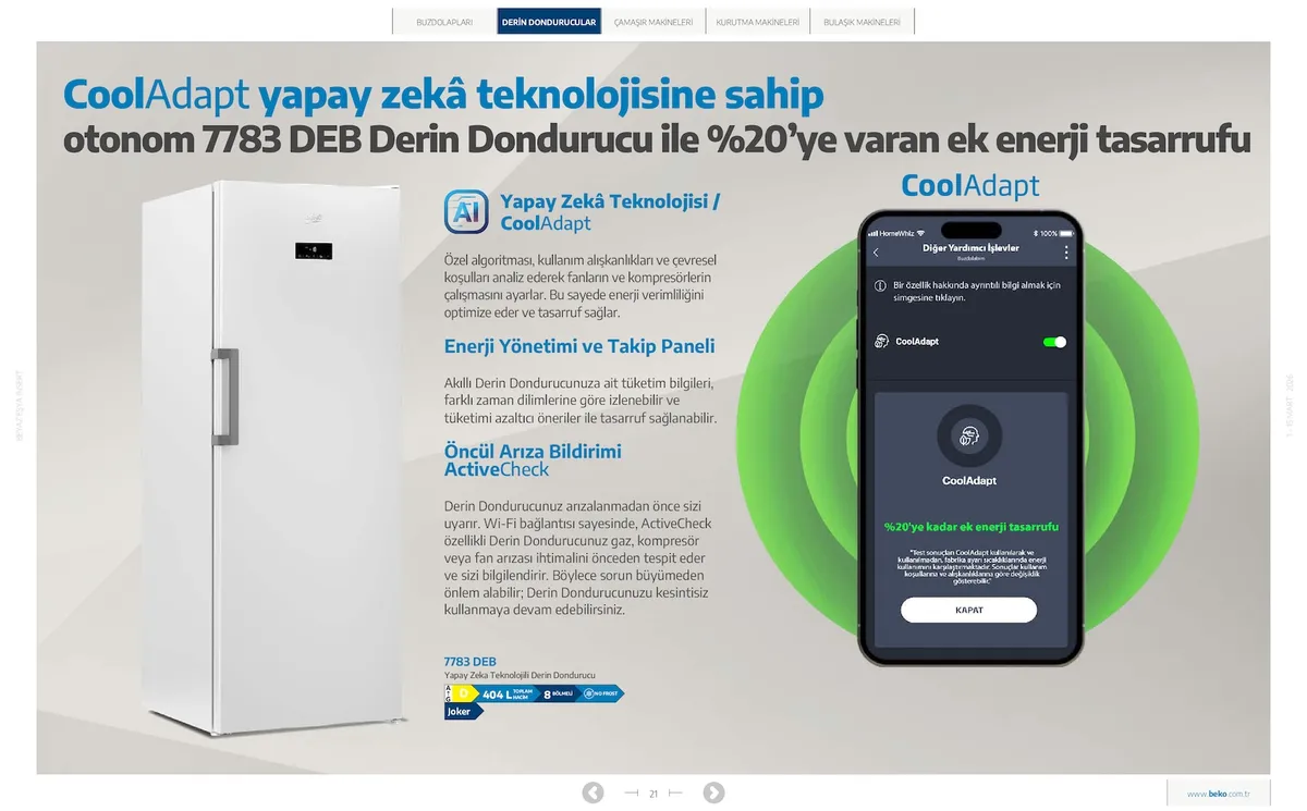 Beko Beko 1 Mart 2026 Aktüel Kataloğu sayfa 21: Beko Kmx 91 Kurutma Makinesi 9 Kg