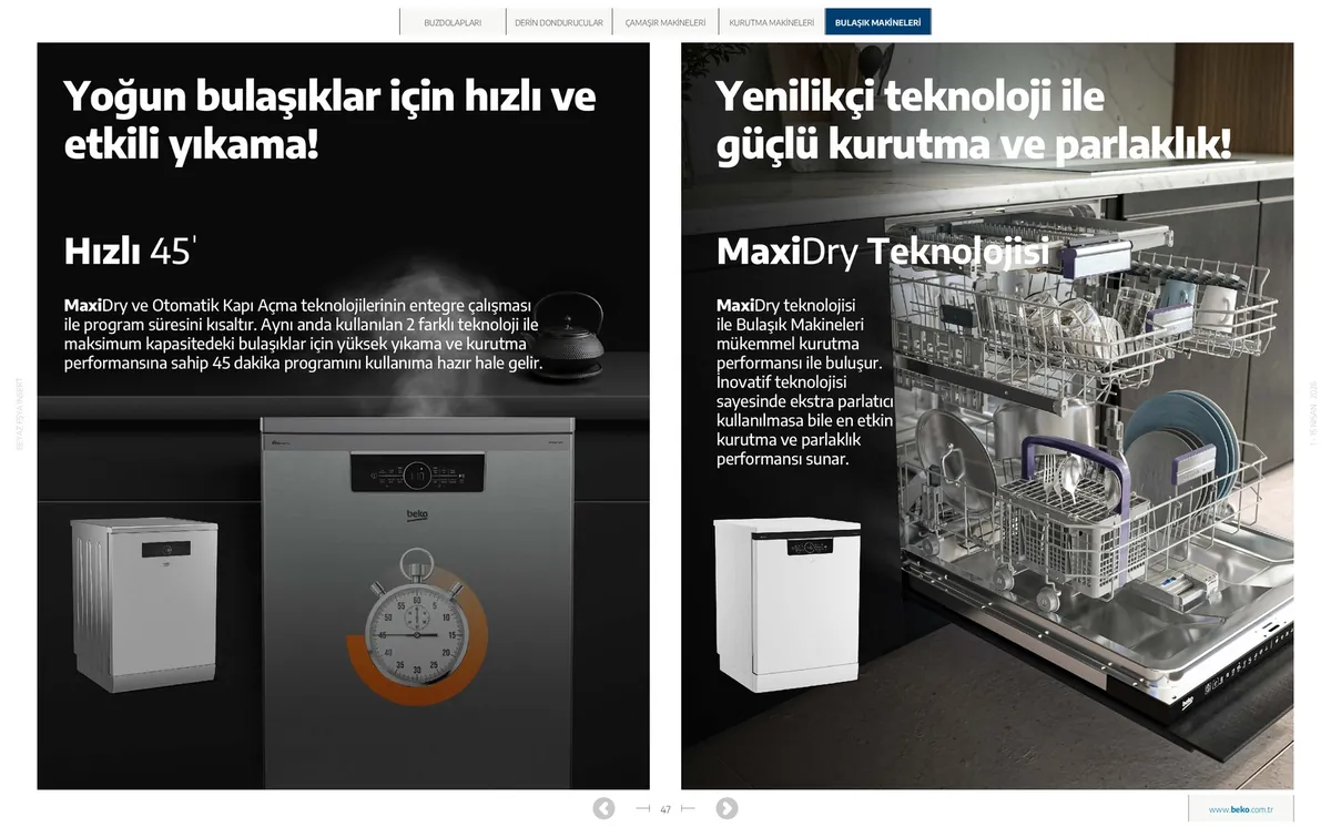 Beko Beko 1 Nisan 2026 Aktüel Kataloğu sayfa 47