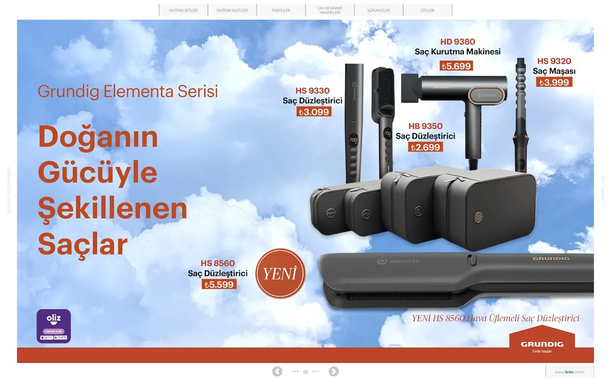 Beko Market Katalog sayfa 65: Hs 9320 Saç Maşası