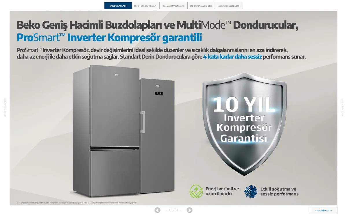 Beko Beko 16 Mayıs 2026 Aktüel Kataloğu sayfa 11
