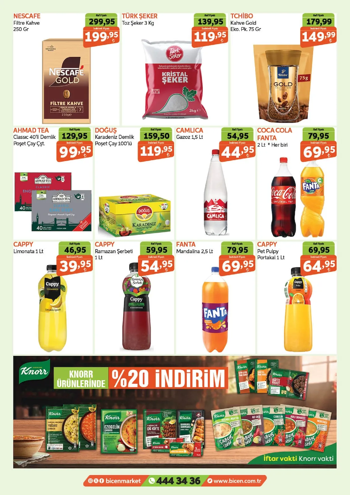 Biçen Biçen Market 11 Şubat 2026 Aktüel Kataloğu sayfa 7: Fanta Mandalina 2,5 Lt, Ahmad Tea Classic 40'Lı Demlik Poşet Çay Çşt.