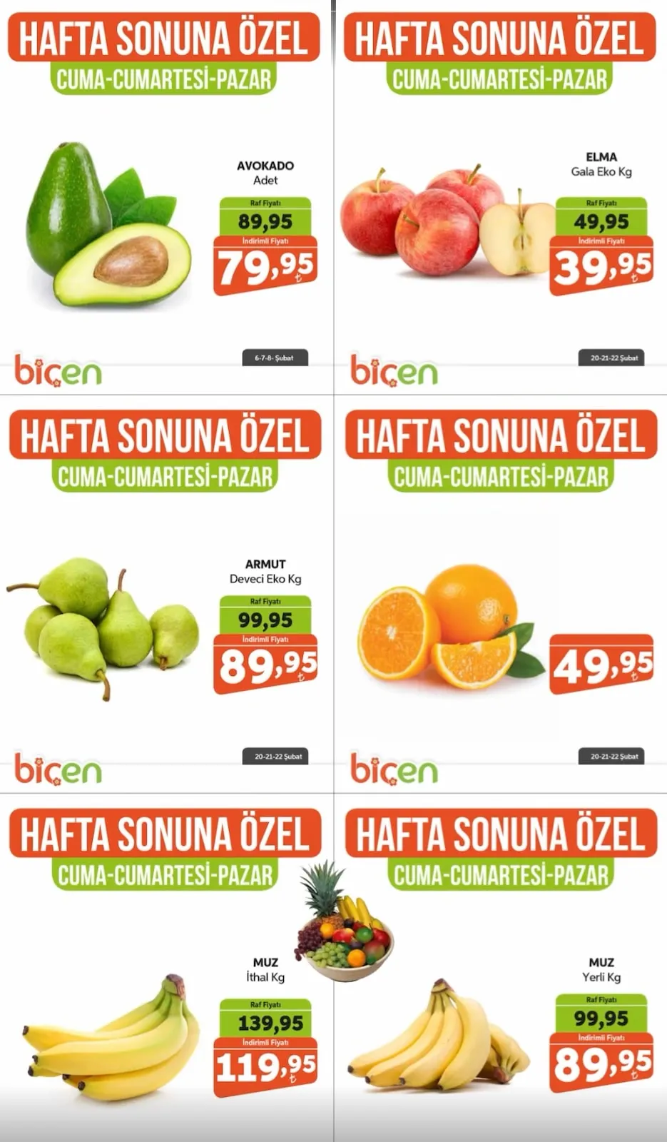 Biçen Biçen Market 20 Şubat 2026 Aktüel Kataloğu sayfa 4: Elma Gala Eko Kg, Elma Gala Eko Kg
