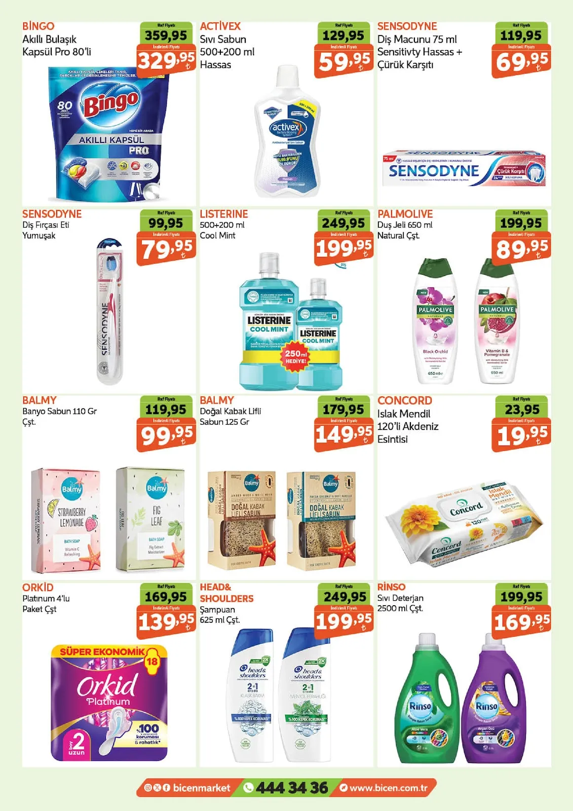 Biçen Biçen Market 25 Şubat 2026 Aktüel Kataloğu sayfa 13: Sensodyne Diş Fırçası Eti Yumuşak, Palmolive Duş Jeli 650 Ml Natural Çşt.