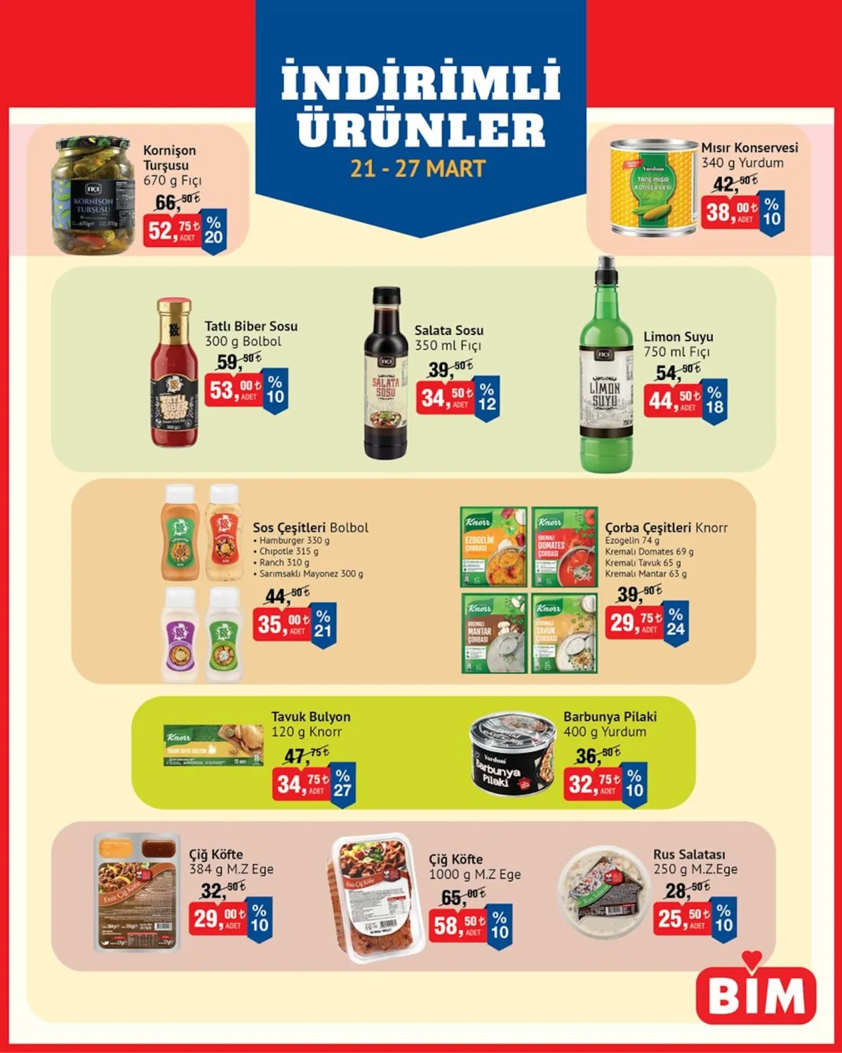 BİM Bim 21 Mart 2026 Aktüel Kataloğu sayfa 2: Limon Suyu 750 Ml Fıçı, Çorba Çeşitleri Knorr