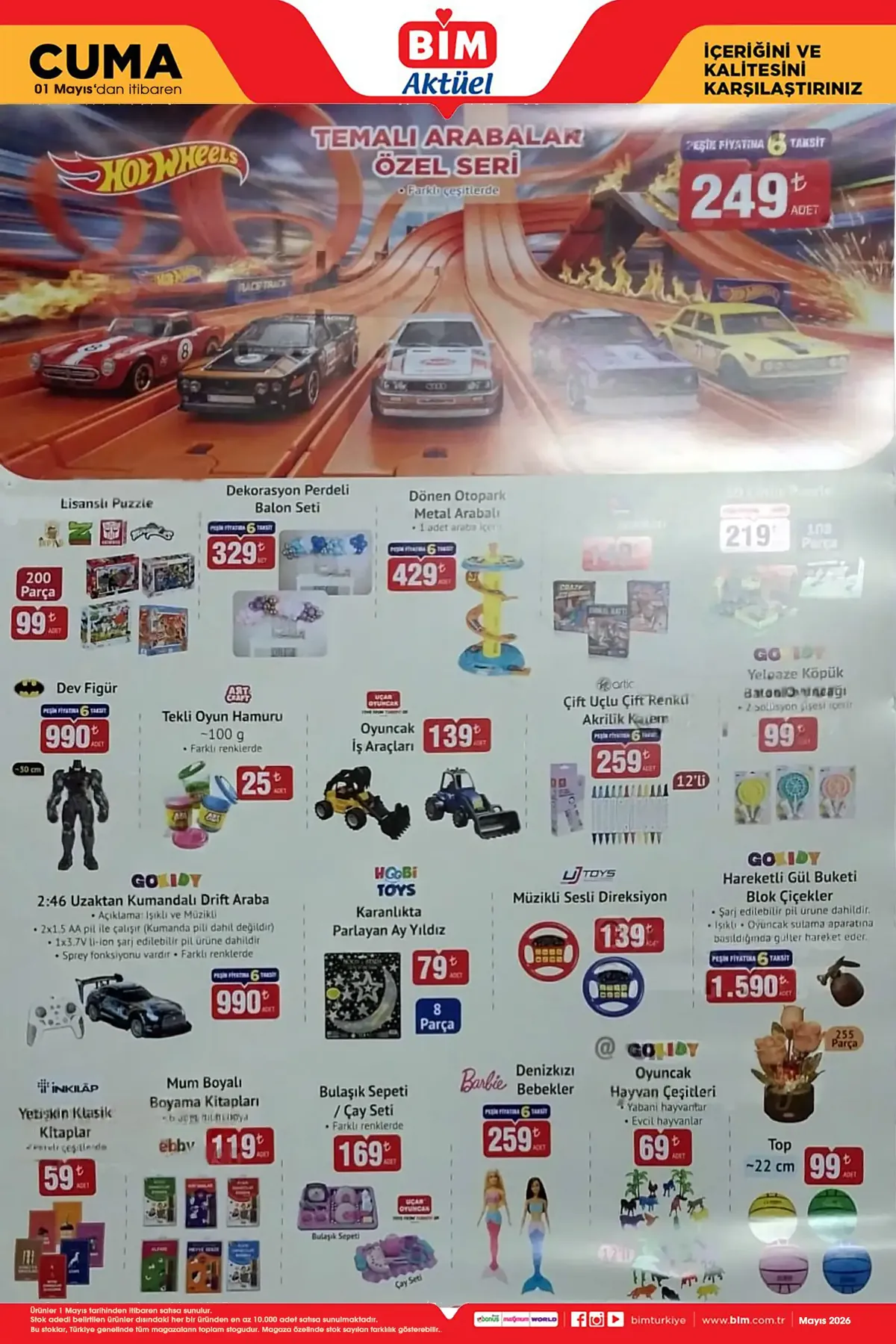 Bim BİM 1 Mayıs 2026 Aktüel Ürünler Kataloğu sayfa 7: Dekorasyon Perdeli Balon Seti, Bulaşık Sepeti / Çay Seti