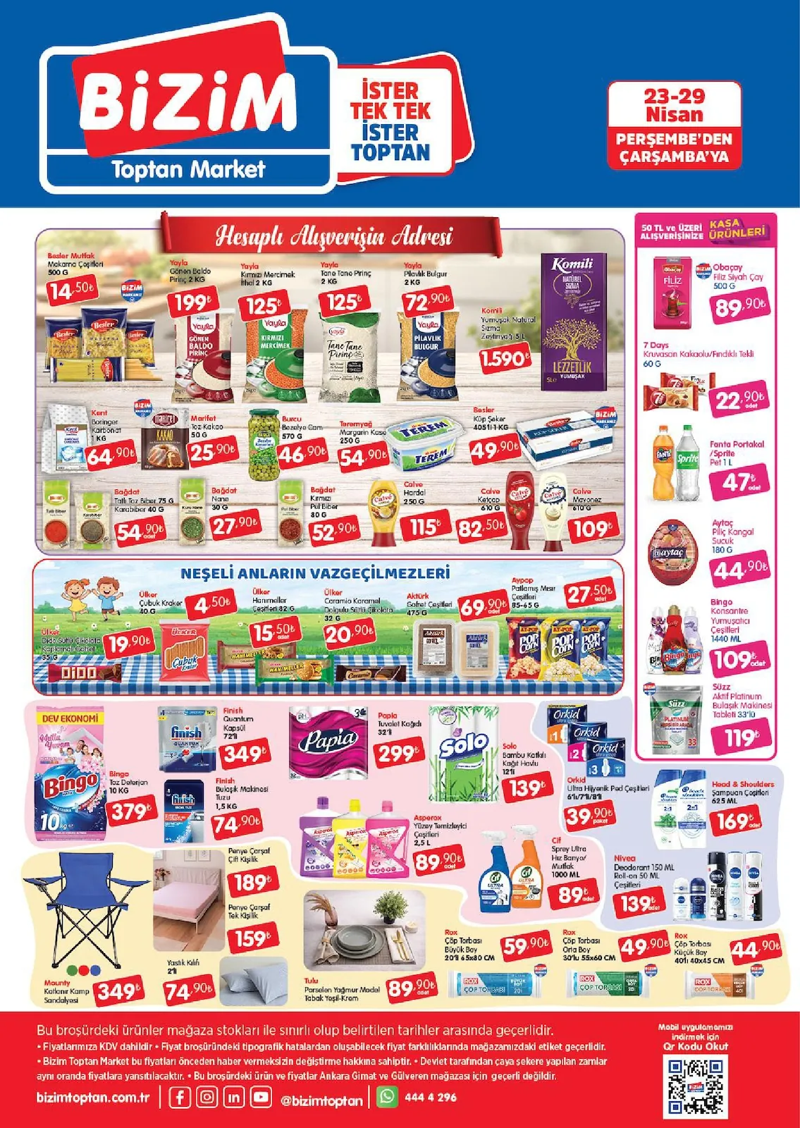 Bizim Bizim Toptan 23 Nisan 2026 Aktüel Kataloğu sayfa 2: Aytaç Piliç Kangal Sucuk 180G, Fanta Portakal / Sprite Pet 1L